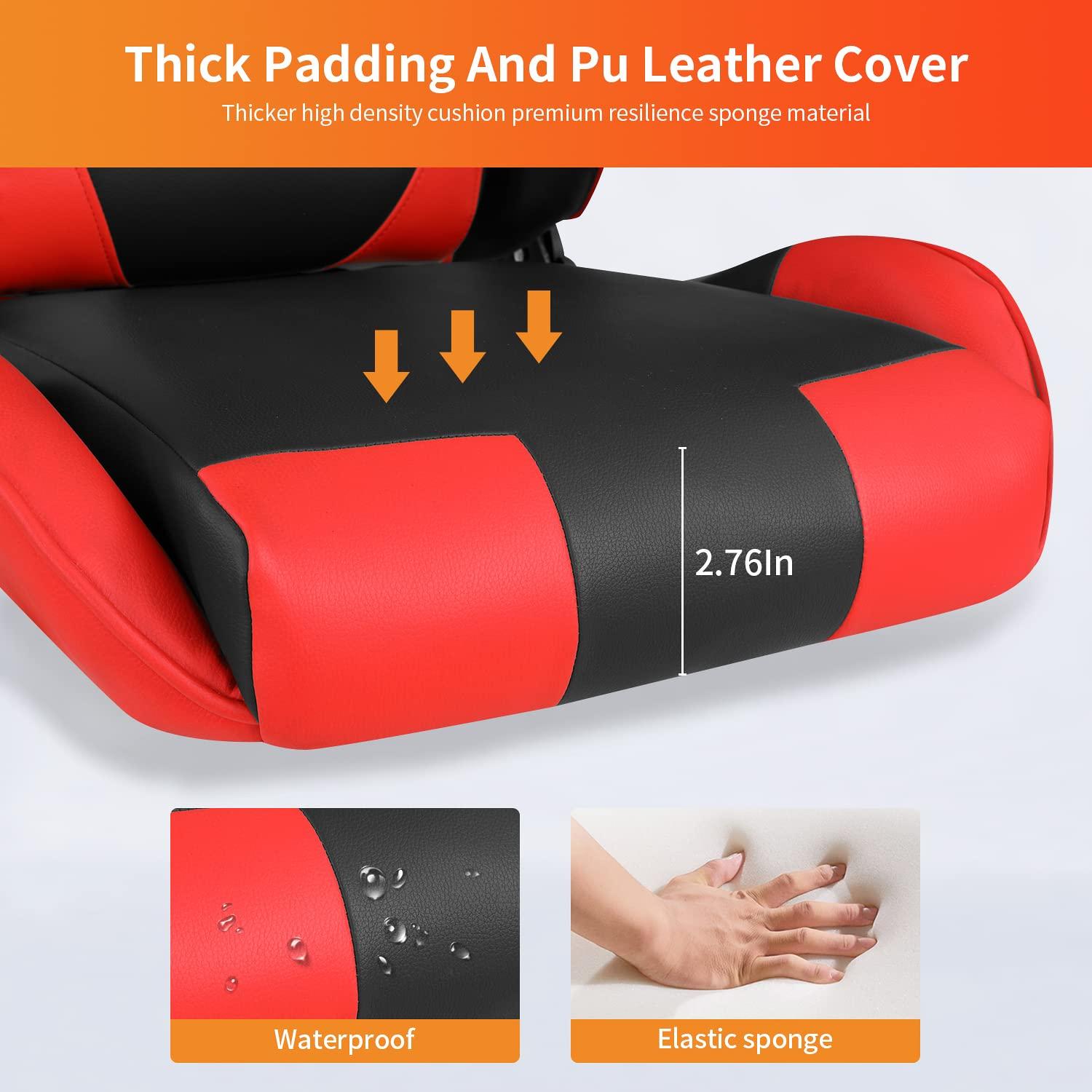 BestOffice Ergonomic Gaming Chair, Lumbar Support, Swivel Rolling for Men, Women(Red)