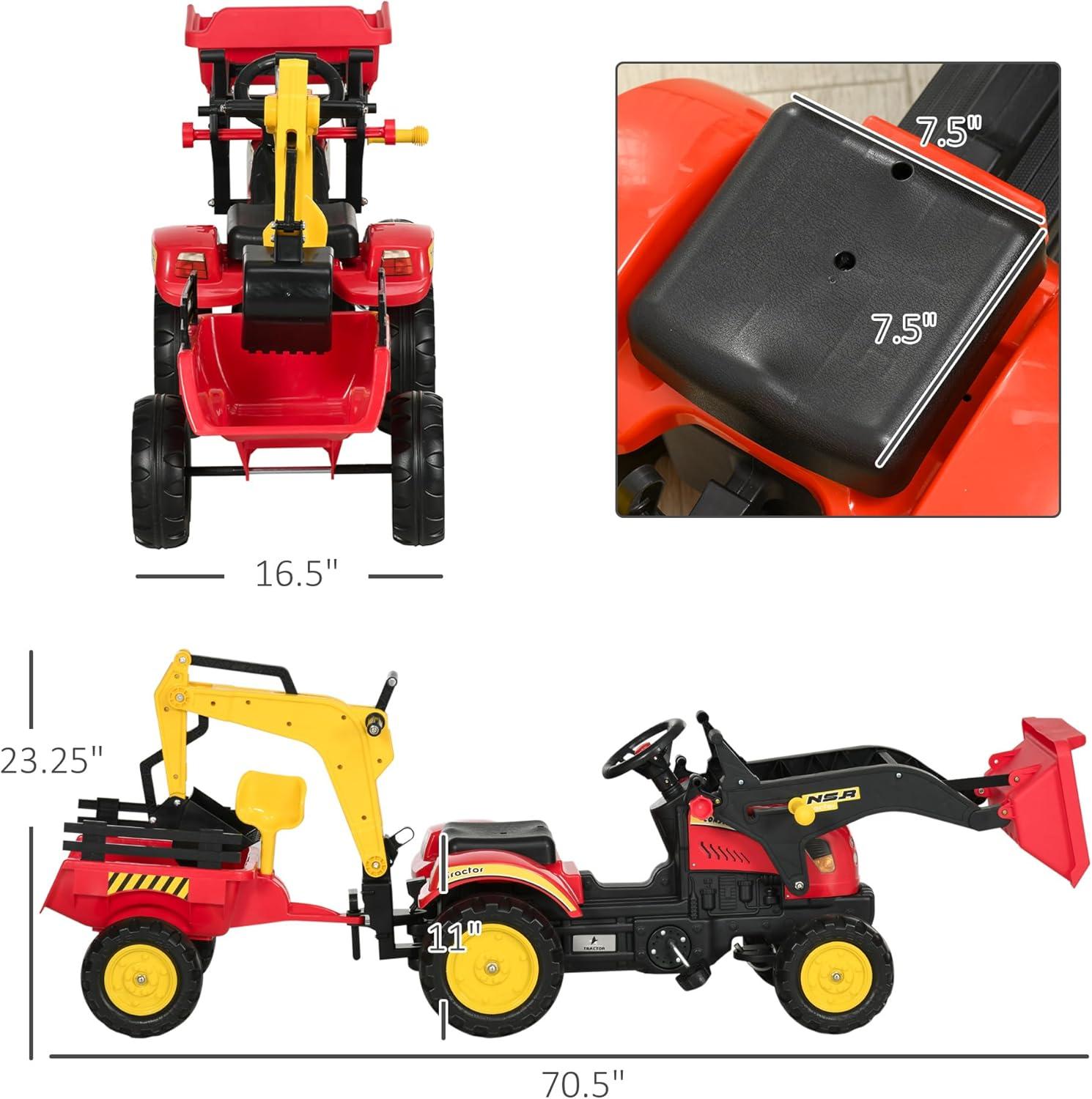 Aosom 1 Seater Tractors / Construction Pedal Ride On