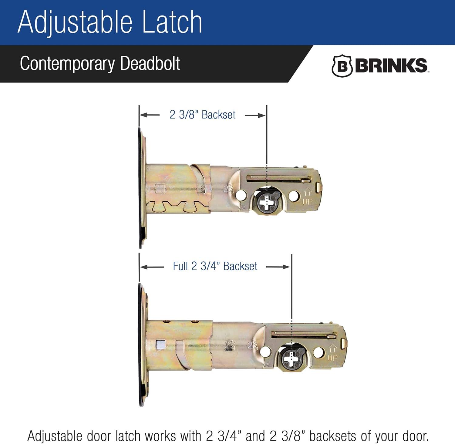 Brinks Mendocino Series Contemporary Square Single Cylinder Deadbolt