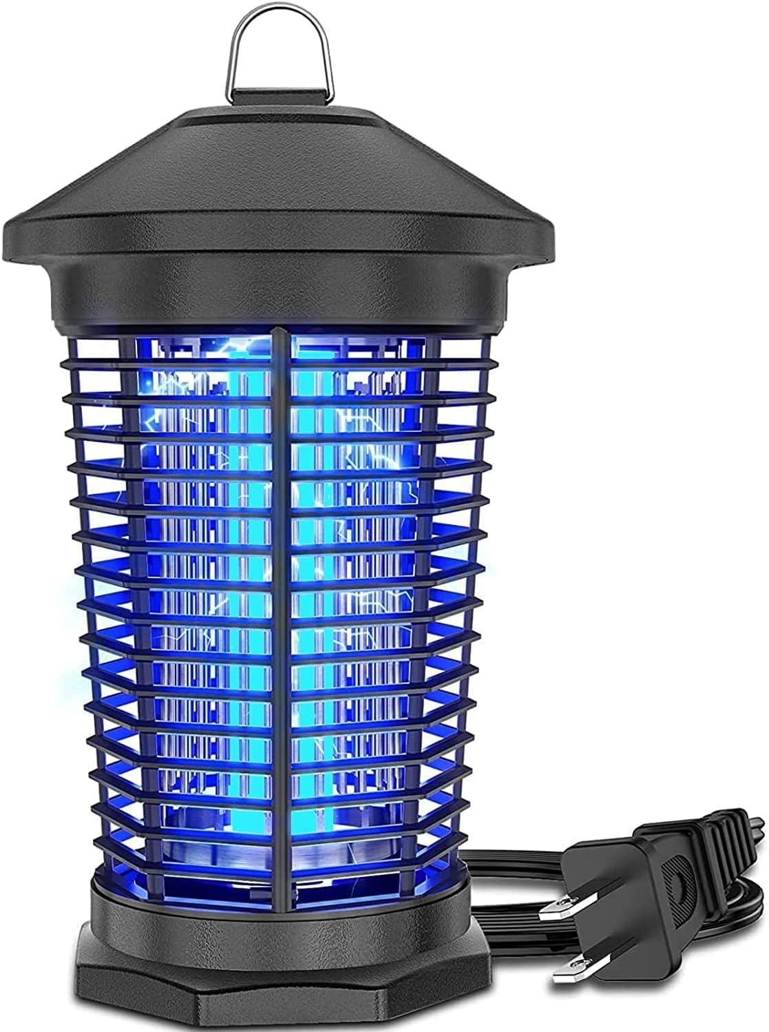 Black Electric Bug Zapper Lantern for Indoor and Outdoor Use