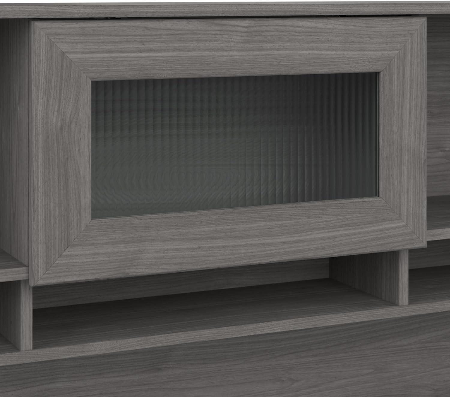 Cabot 60W L Shaped Computer Desk with Hutch Modern Gray - Bush Furniture