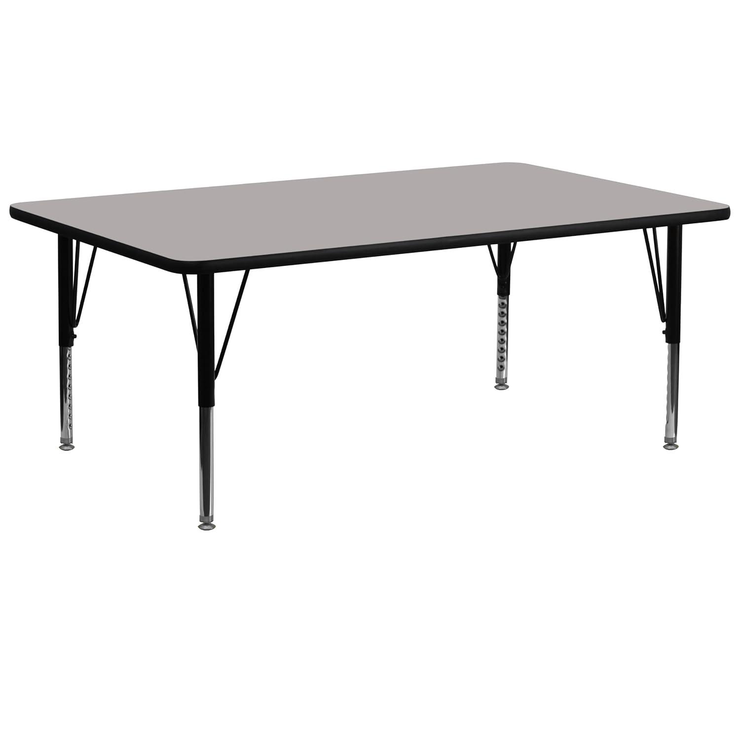 Goddard 24''W x 48''L Rectangular HP Laminate Activity Table - Adjustable Legs