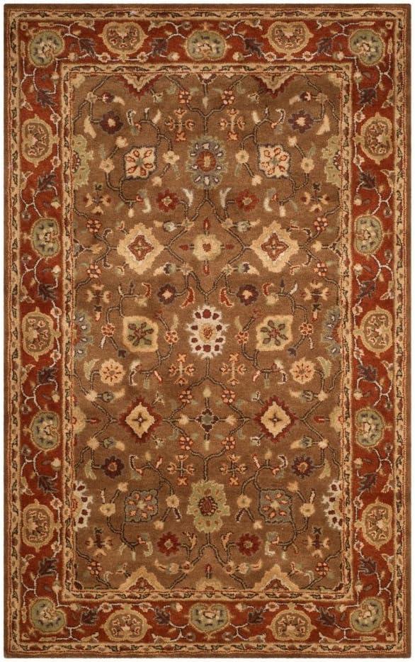Heritage HG952 Handmade Accent Rug - 2'3"x4' - Moss/Rust - Safavieh