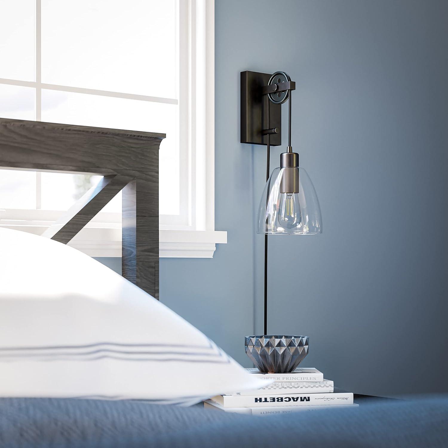 Edis 6 in. Bronze 1-Light Wall Sconce