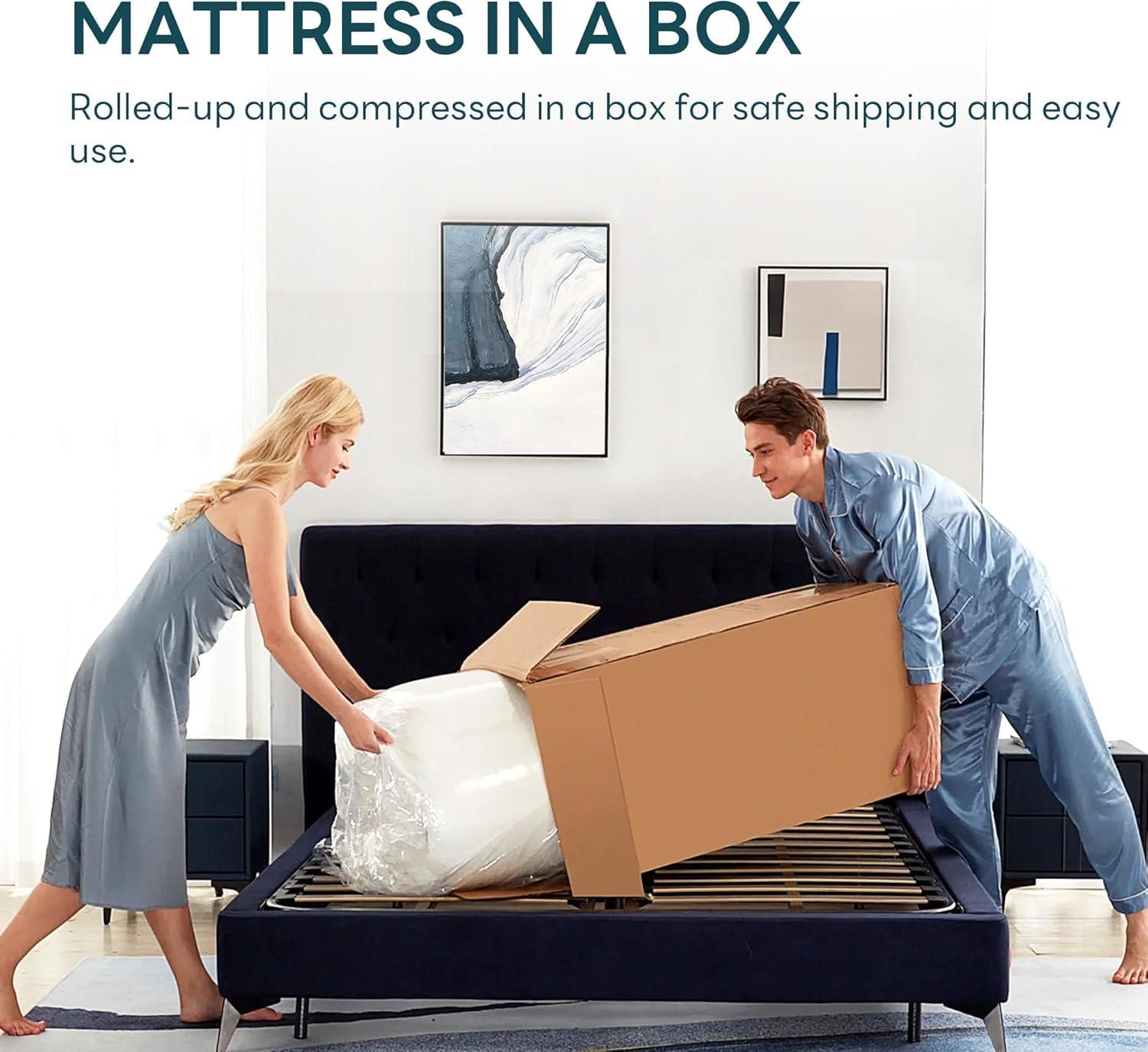 Twin Mattress 10 Inch, Memory Foam Mattress Twin Size, Green Tea Cooling Gel Infused for Pressure Relief, Bed in a Box CertiPUR-US Certified & Fiberglass Free