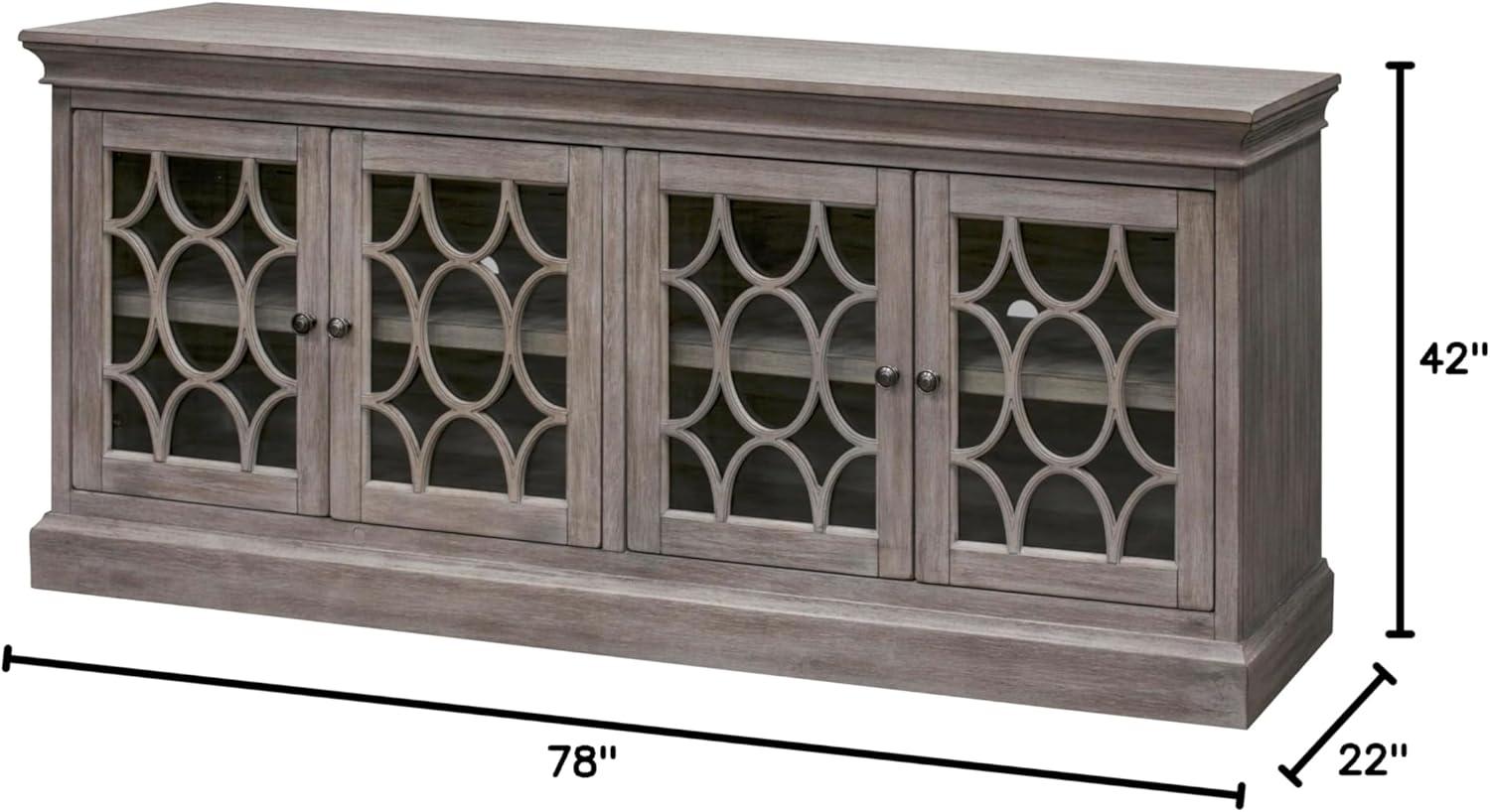 72" Rustic Four Door Tv Console Fully Assembled For Tvs Up To 70" - Martin Furniture