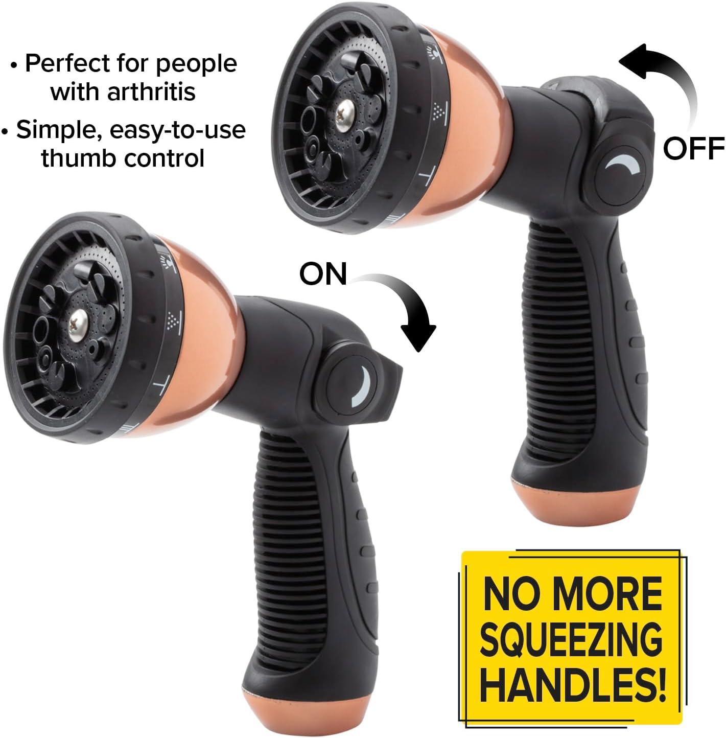 Pocket Hose Copper Bullet Spray Nozzle Infused with Copper, AS-SEEN-ON-TV, 10 Spray Patterns