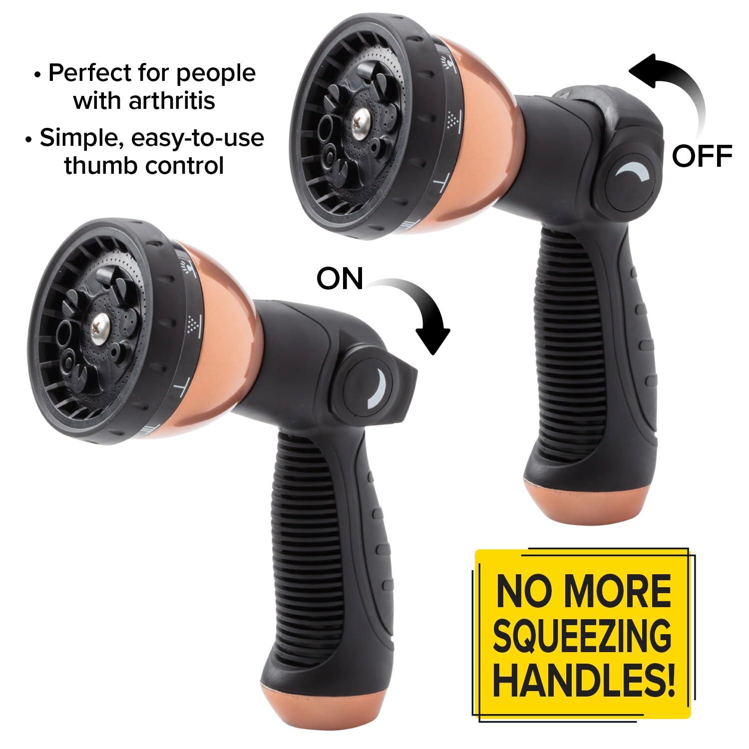 Pocket Hose Copper Bullet Spray Nozzle Infused with Copper, AS-SEEN-ON-TV, 10 Spray Patterns