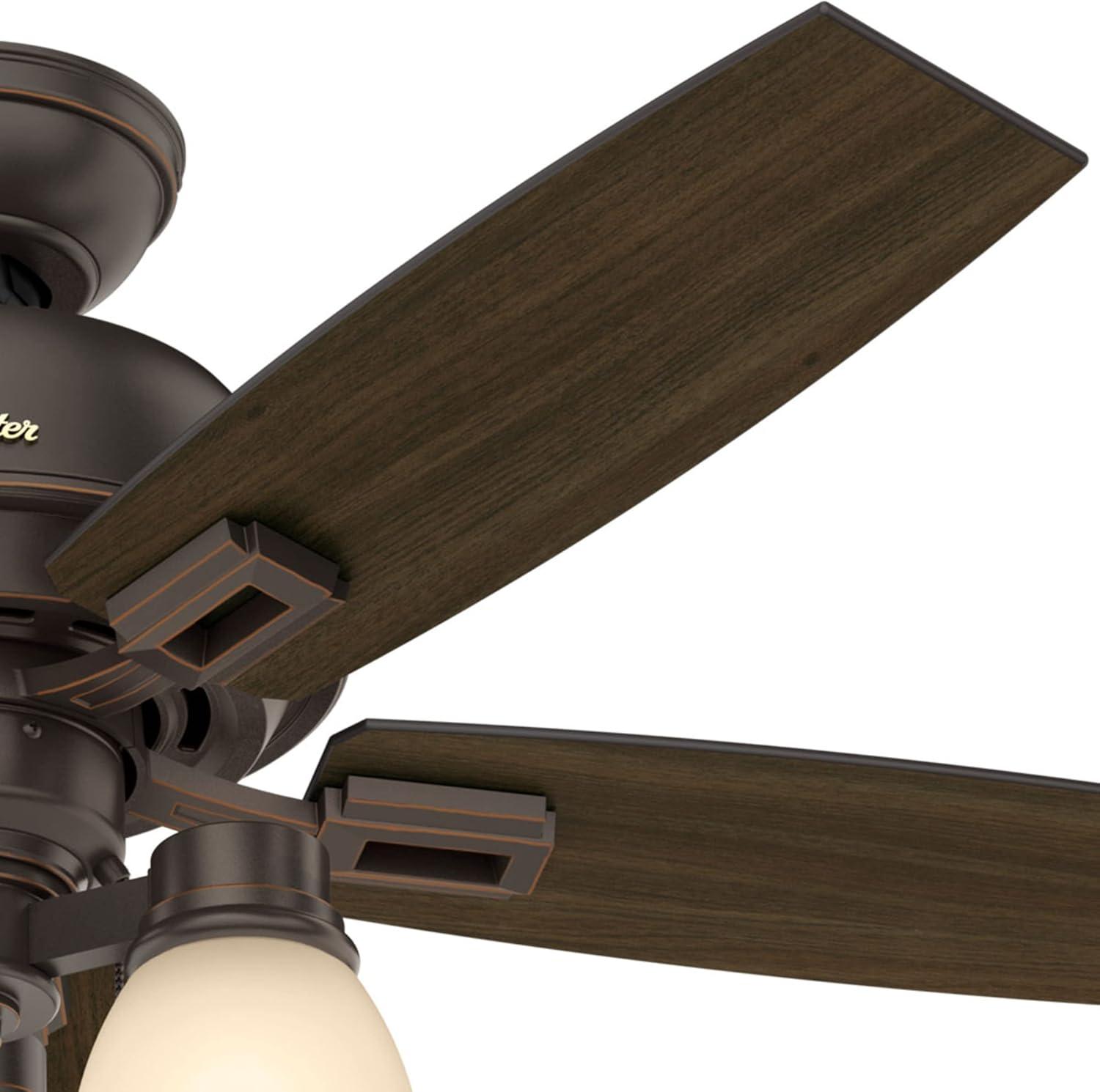 44" Donegan 5 - Blade Standard Ceiling Fan with Pull Chain and Light Kit Included