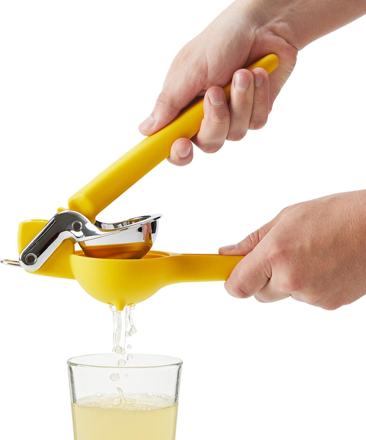 Yellow Stainless Steel Handheld Citrus Juicer