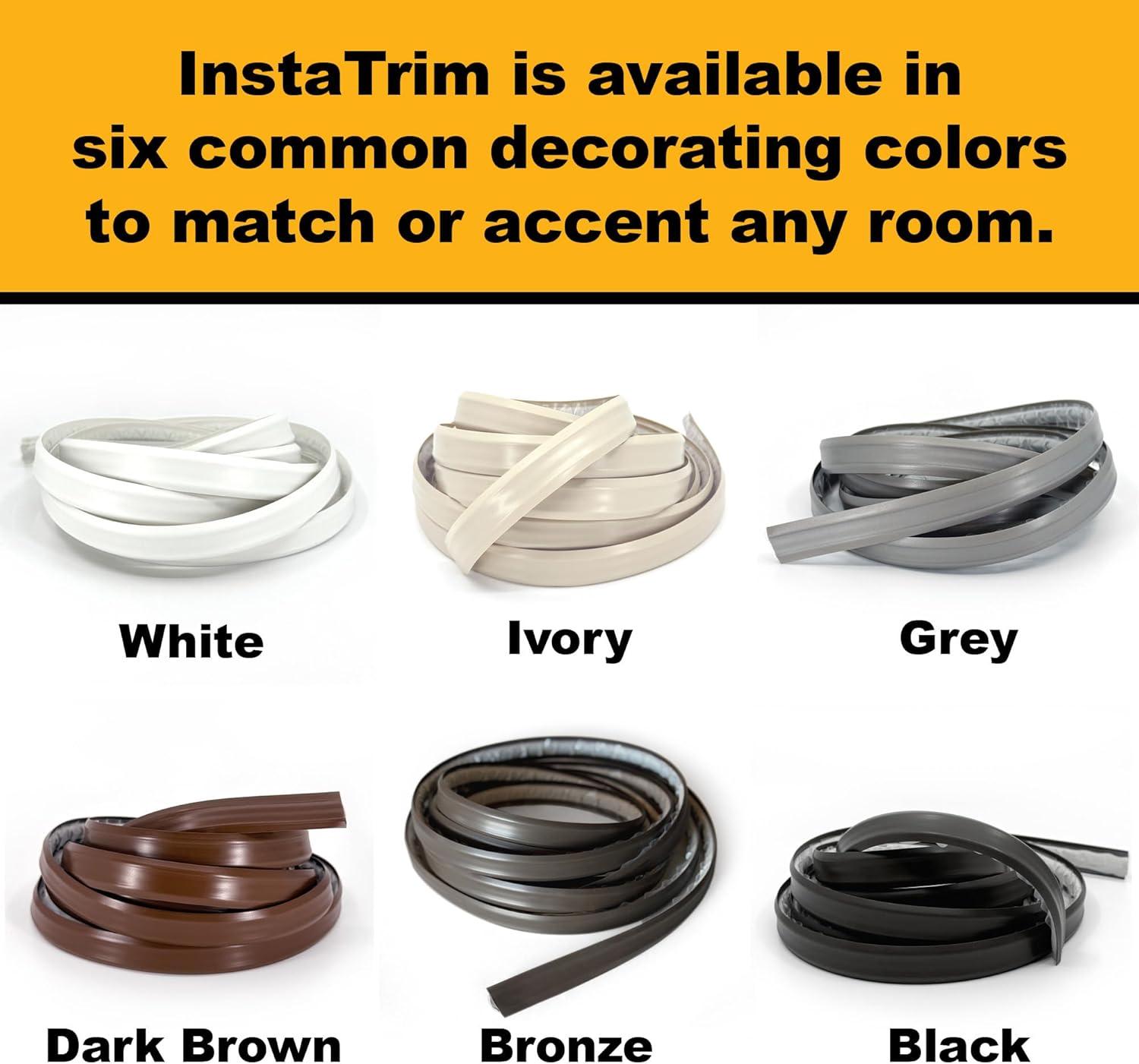1/2 in. x 10 ft. White PVC Inside Corner Self-adhesive Flexible Caulk and Trim Molding (2-Pack)