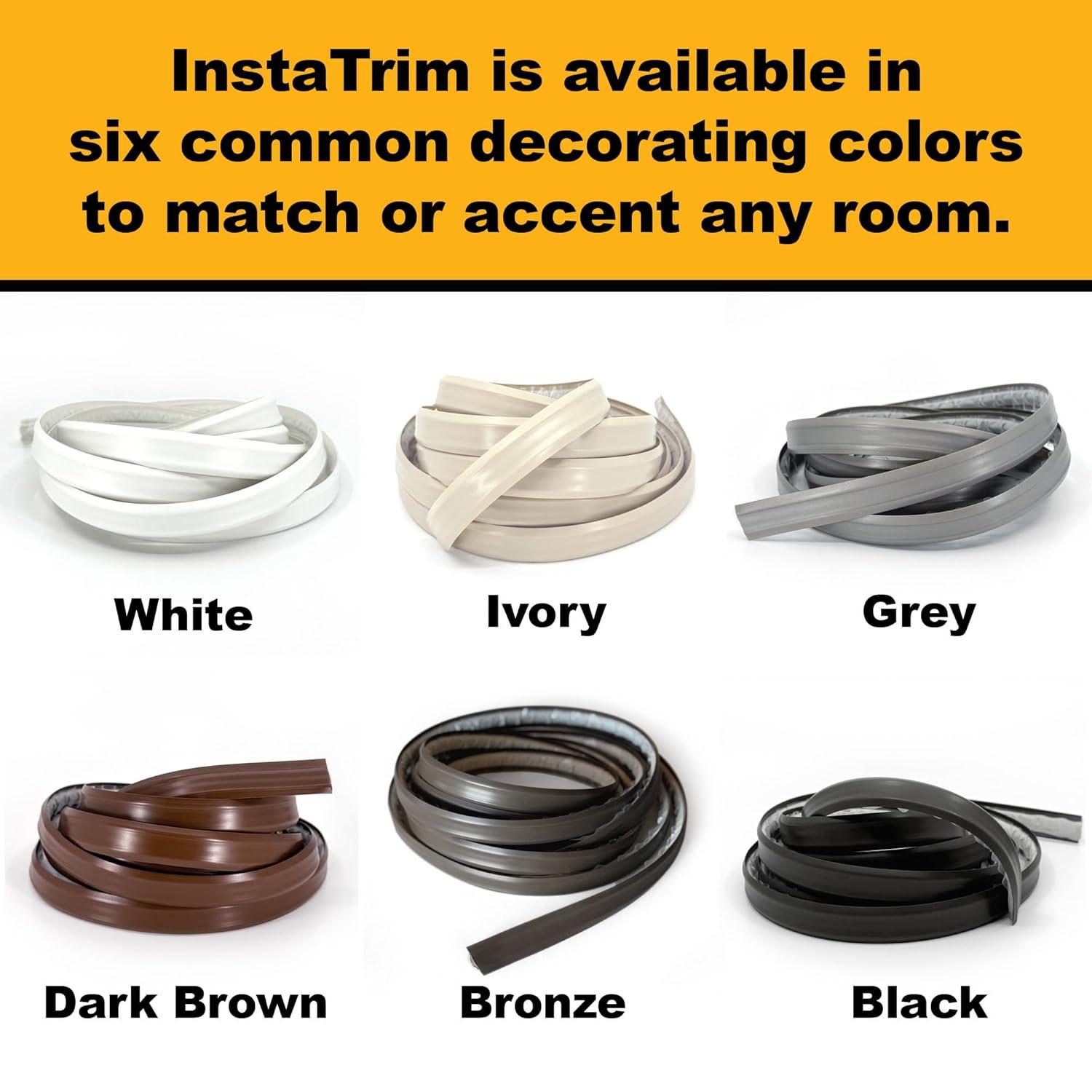 1/2 in. x 10 ft. White PVC Inside Corner Self-adhesive Flexible Caulk and Trim Molding (2-Pack)