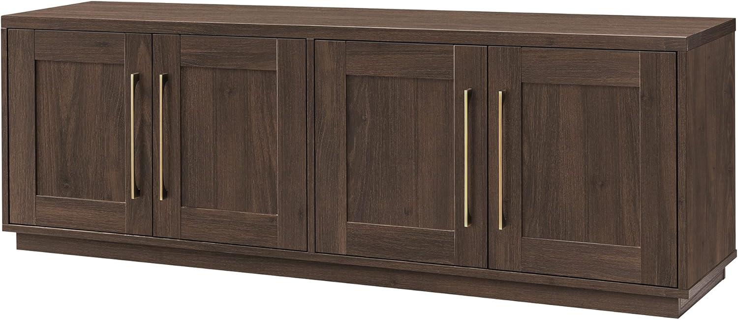 Evelyn&Zoe Tillman Rectangular TV Stand for TV's up to 75", Alder Brown