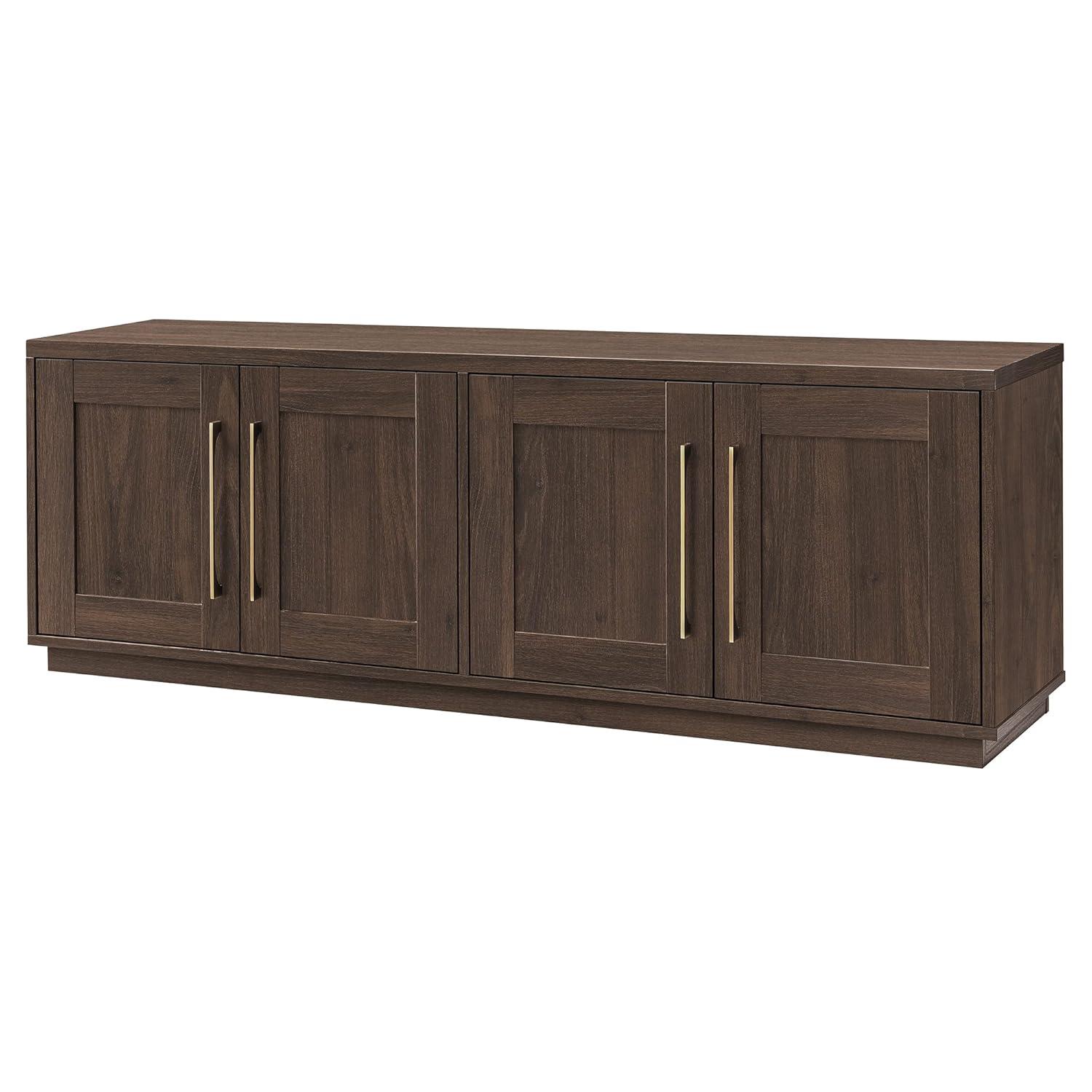 Evelyn&Zoe Tillman Rectangular TV Stand for TV's up to 75", Alder Brown