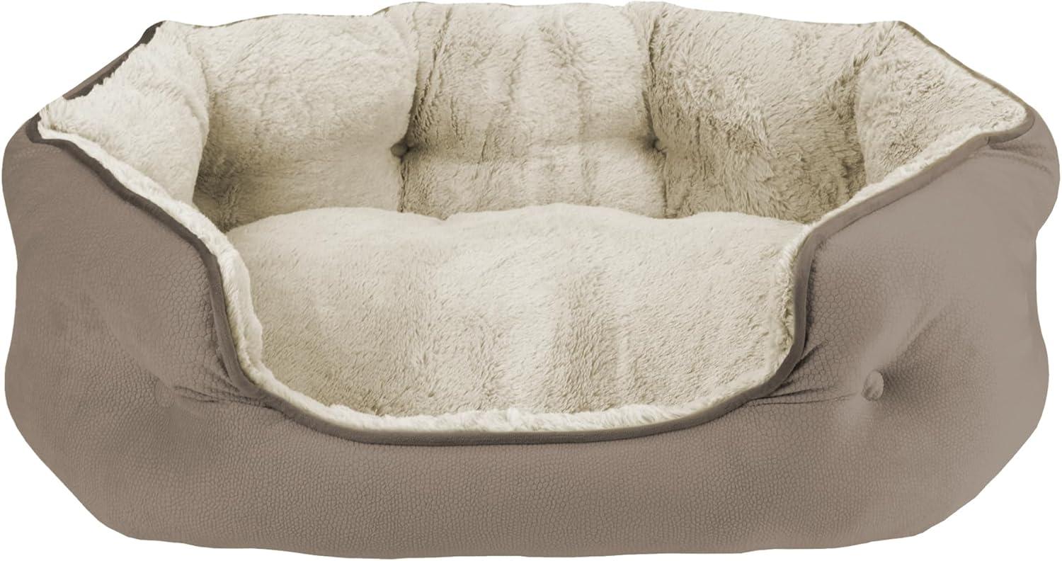 Arlee Home & Pet Step In Orthopedic Chew Resistant Eco-Friendly Memory Foam Dog Bolster Bed - Black - L
