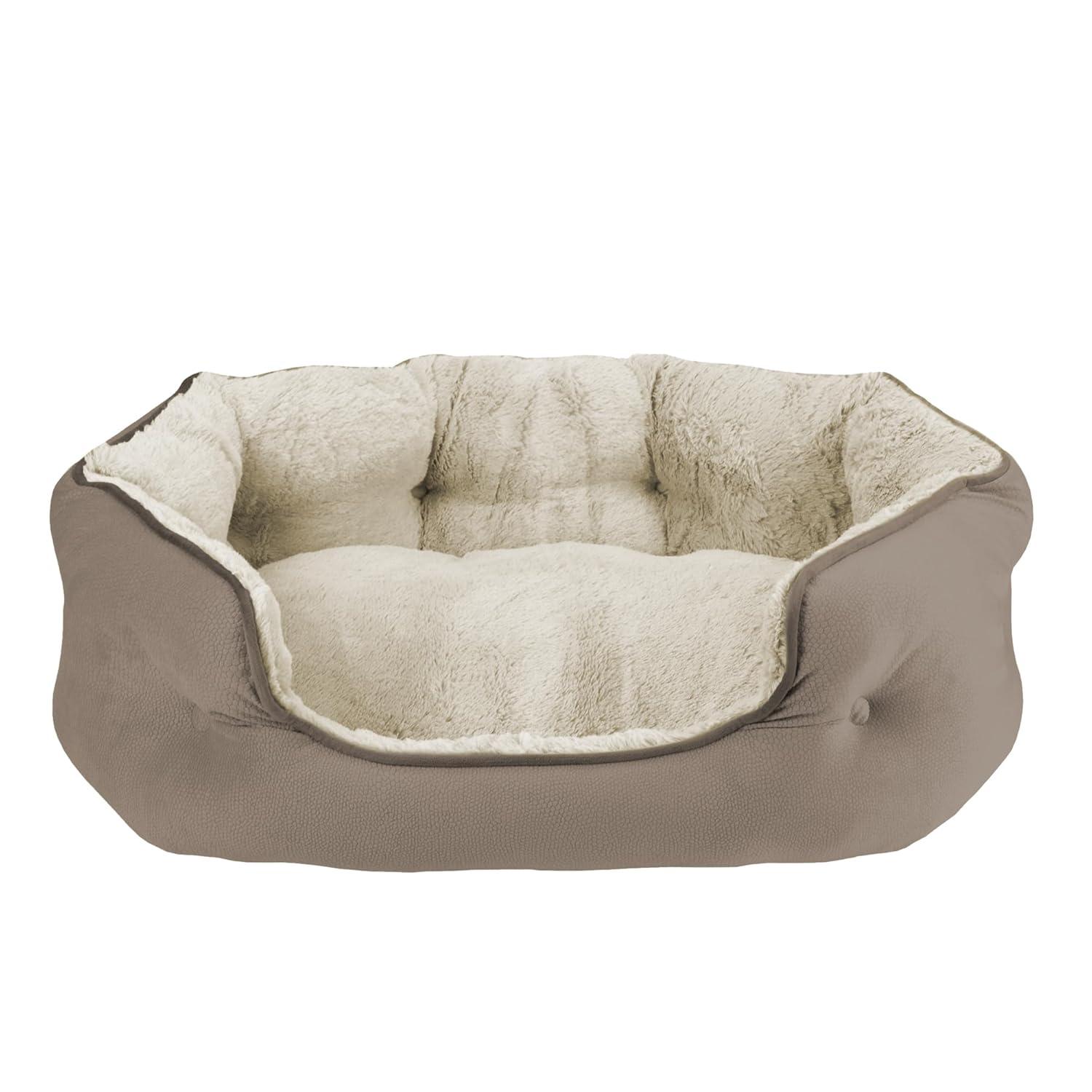 Arlee Home & Pet Step In Orthopedic Chew Resistant Eco-Friendly Memory Foam Dog Bolster Bed - Black - L