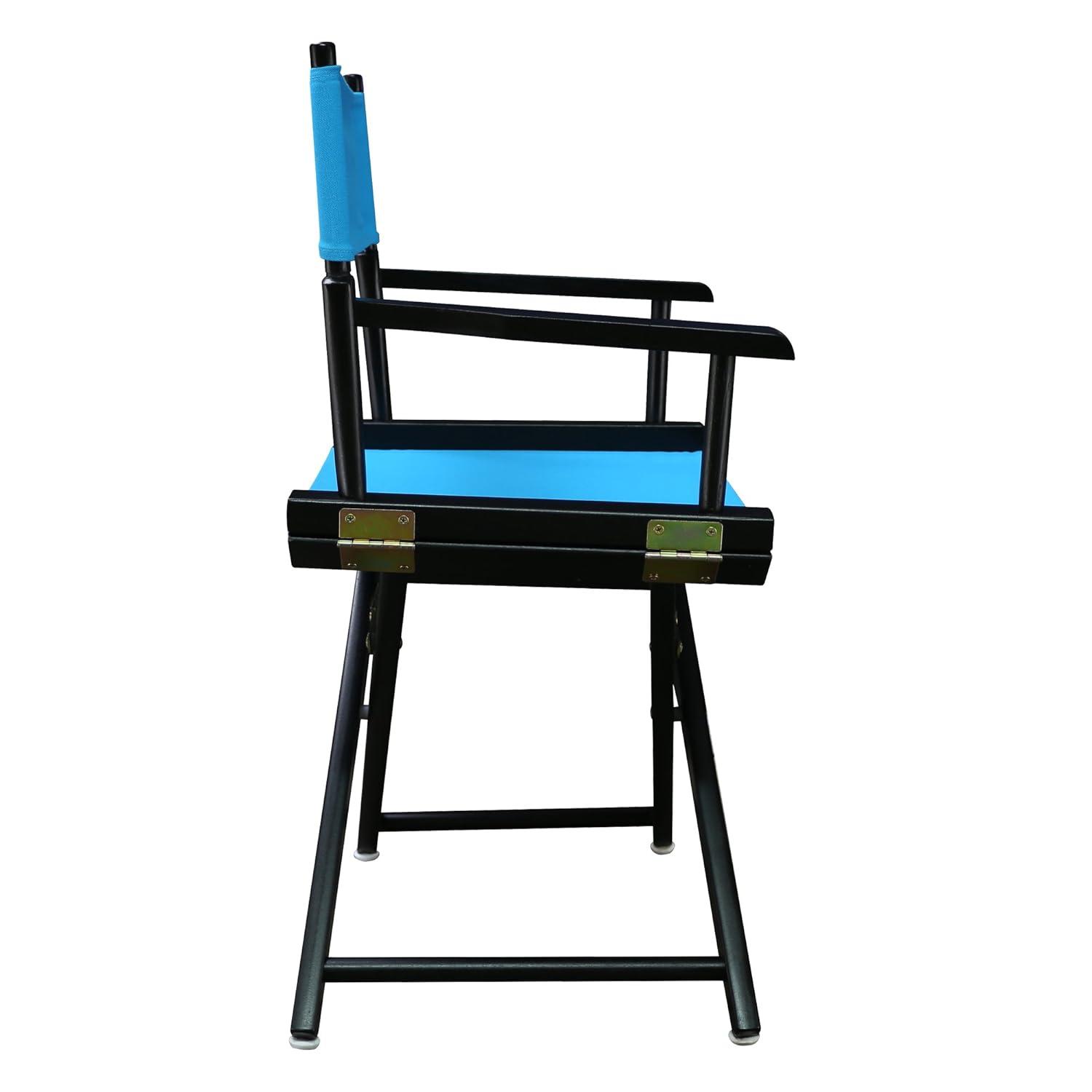 Casual Home 18" Director's Chair Black Frame-Turquoise Canvas