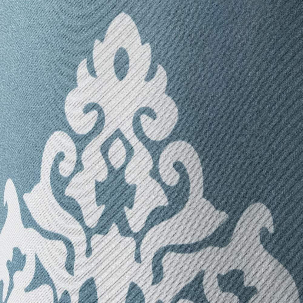 Exclusive Home Medallion Room Darkening Blackout Grommet Top Curtain Panel Pair, 52"x108", Teal