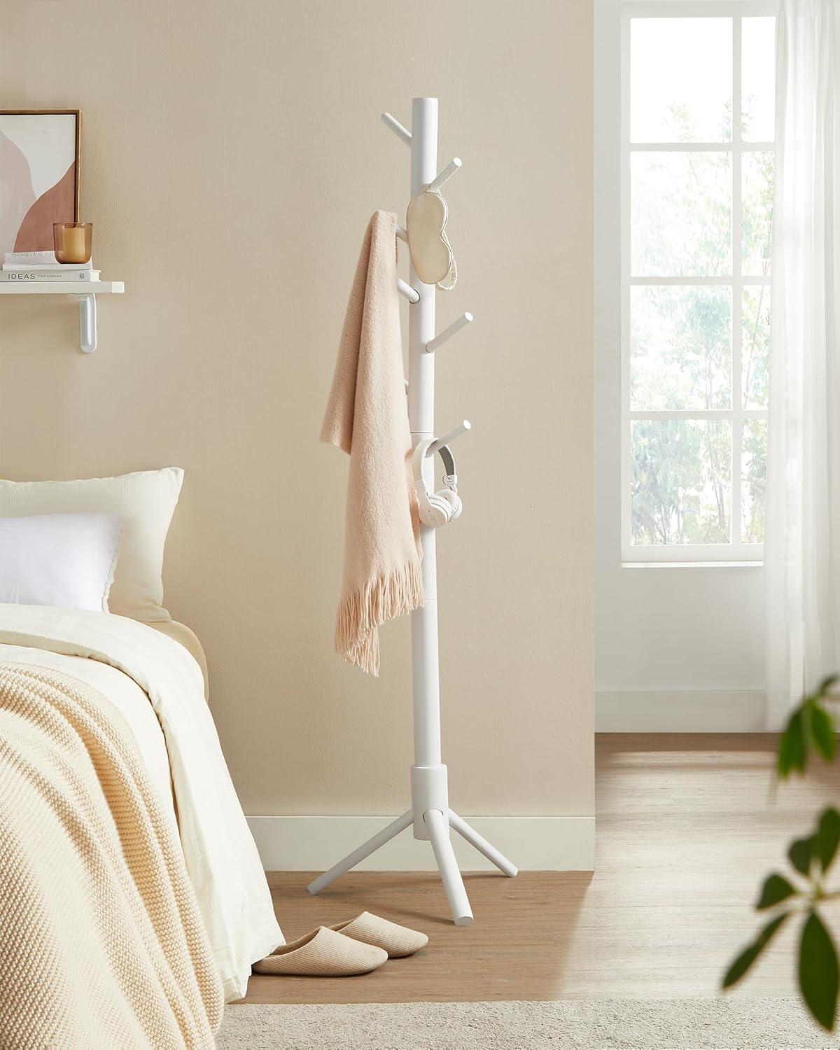 Solid Wood Freestanding 8 - Hook Coat Rack