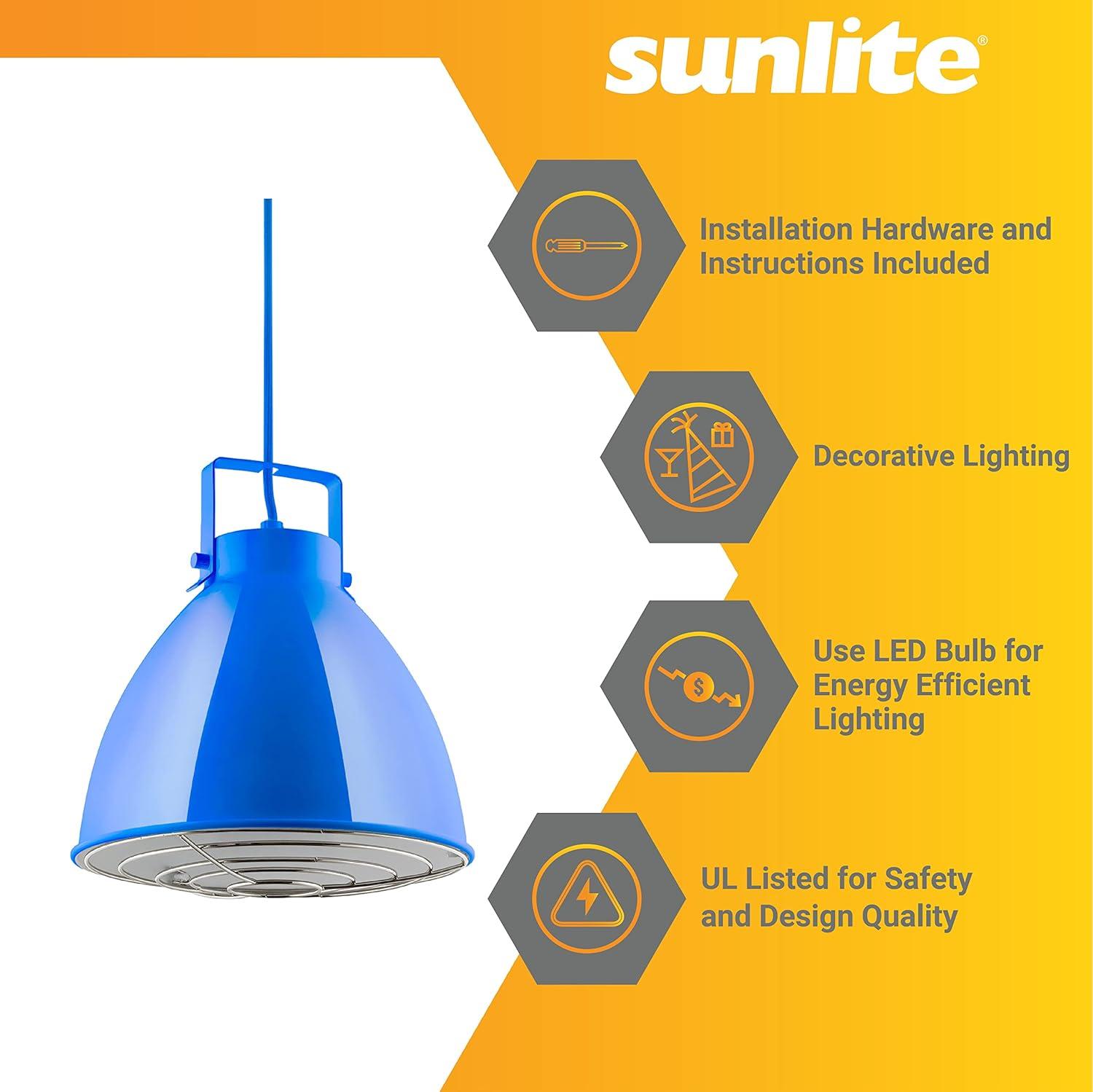 SUNLITE 88752-SU E26 Zed Blue Pendant Light Fixture