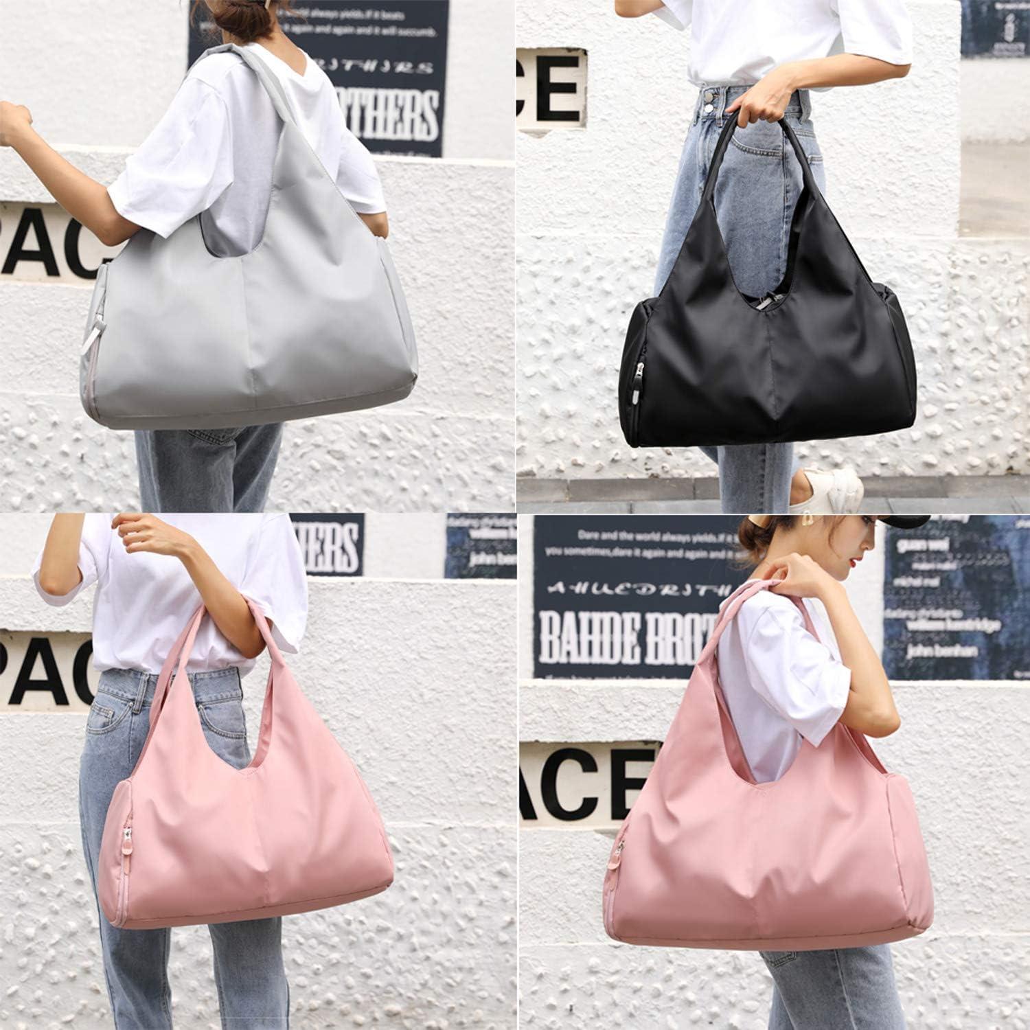 Sports Bag for Men and Women with Shoe Compartment & Wet Compartment Weekender Travel Bag Leisure Handbag Foldable Gym Bag Shopping Bag