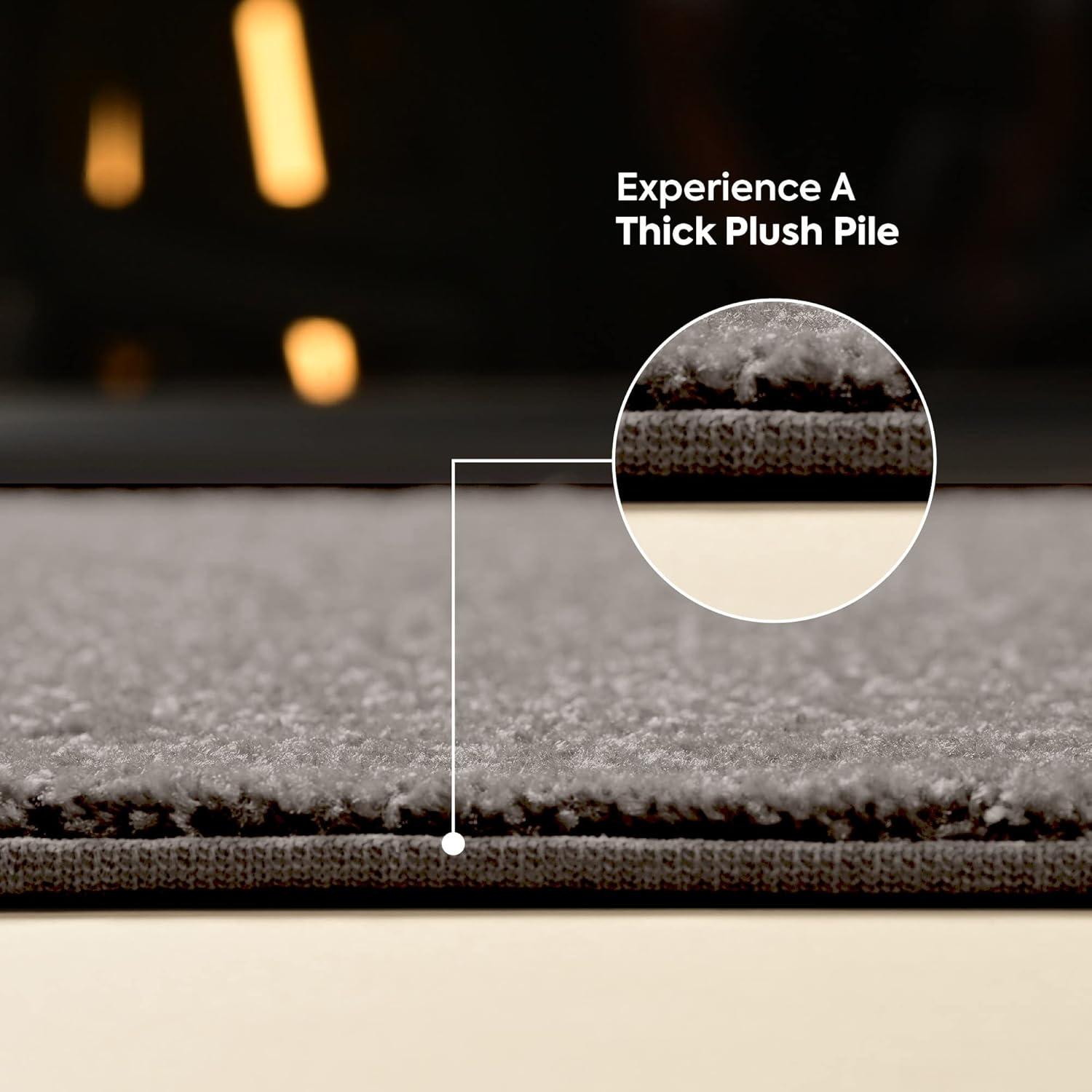 Furnish My Place Modern Plush Pet and Kids Friendly Solid Color Rust Area Rugs, Stain & Fade Resistance, Made in USA, Perfect for Living Room, Dining Room, Bedroom, Playroom and Kidsroom, Event, Wedding Rug