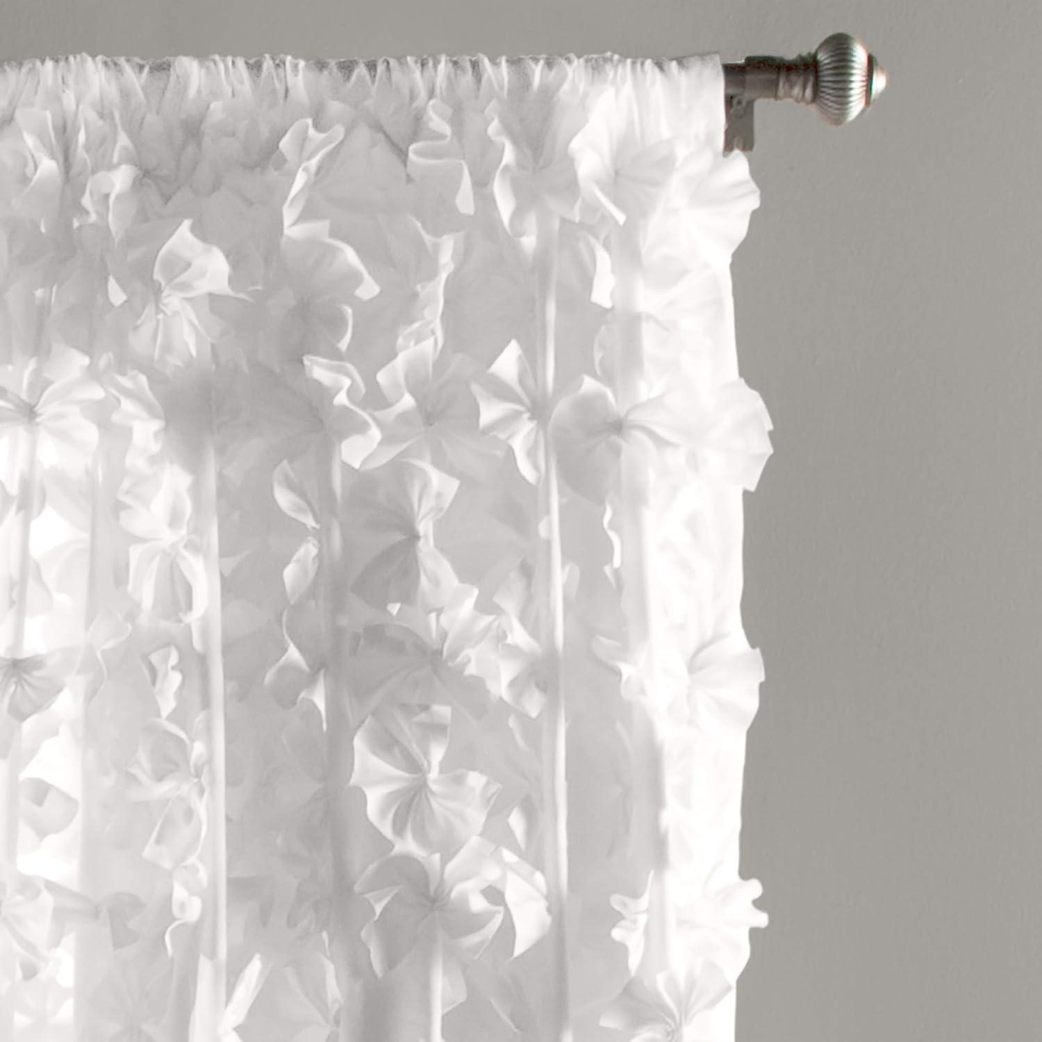 Riley Polyester Semi Sheer Curtain Panel