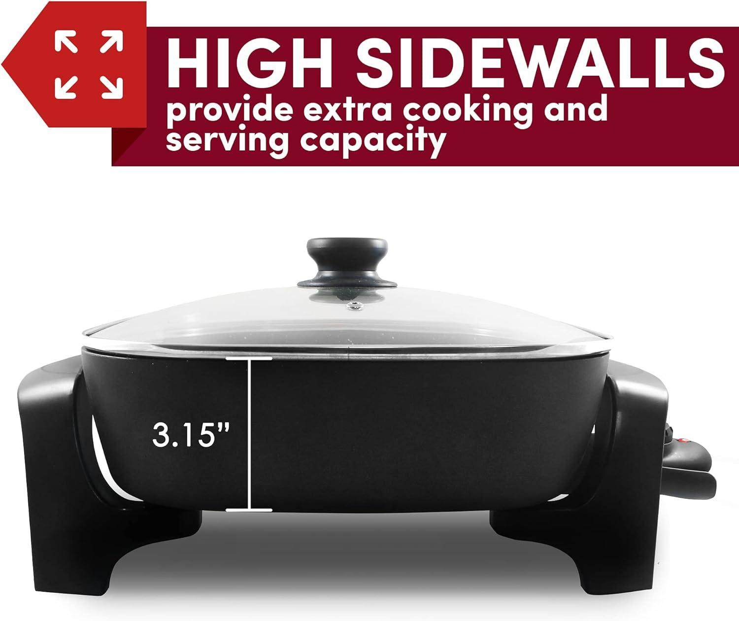 Elite Gourmet Healthy Ceramic Coated Electric Skillet