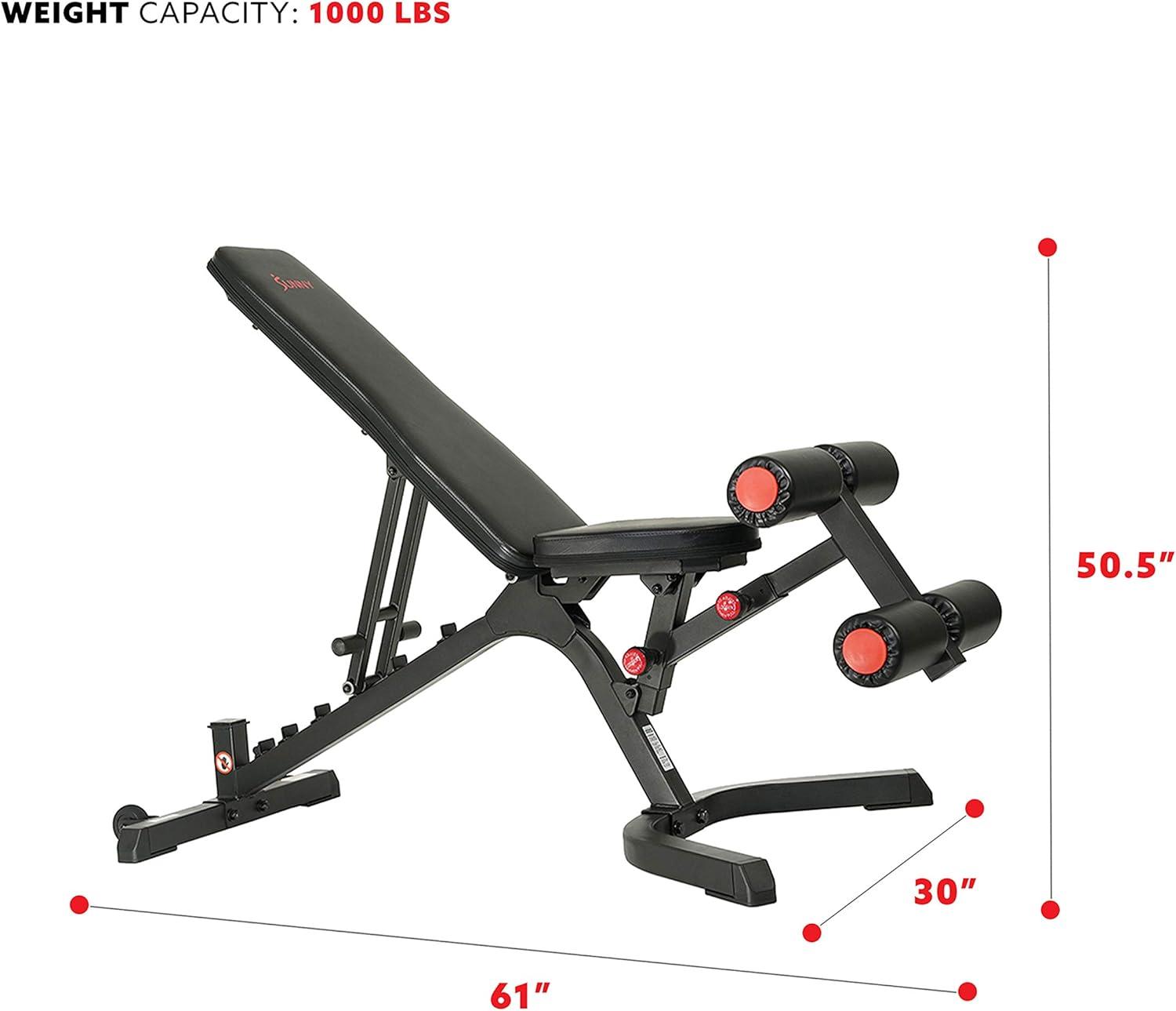 Sunny Health & Fitness Fully Adjustable Utility Weight Bench