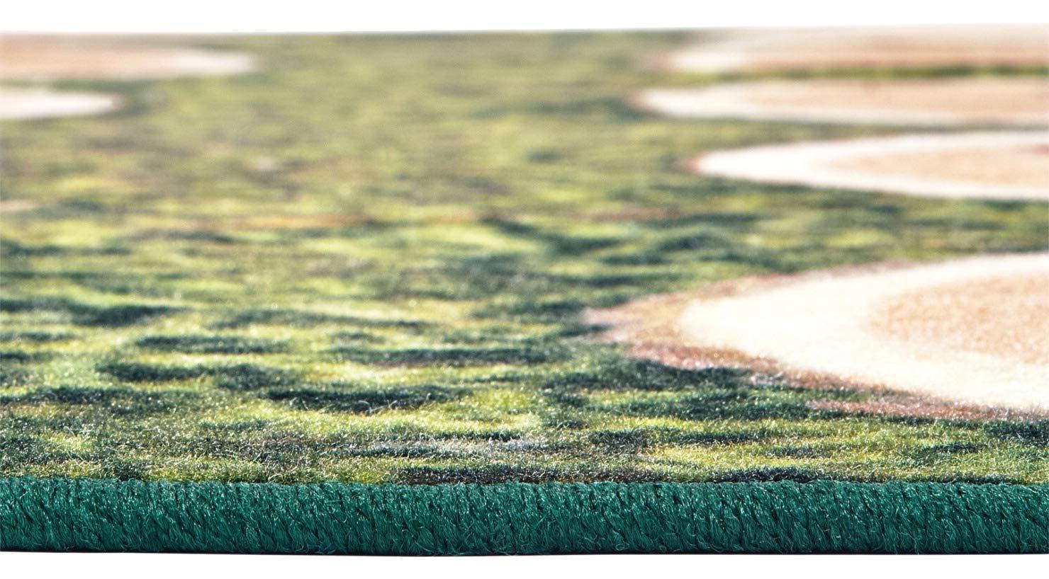 Carpets for Kids Pixel Perfect™ Alphabet Wood Stumps in Grass Tufted Brown/Green Area Rug