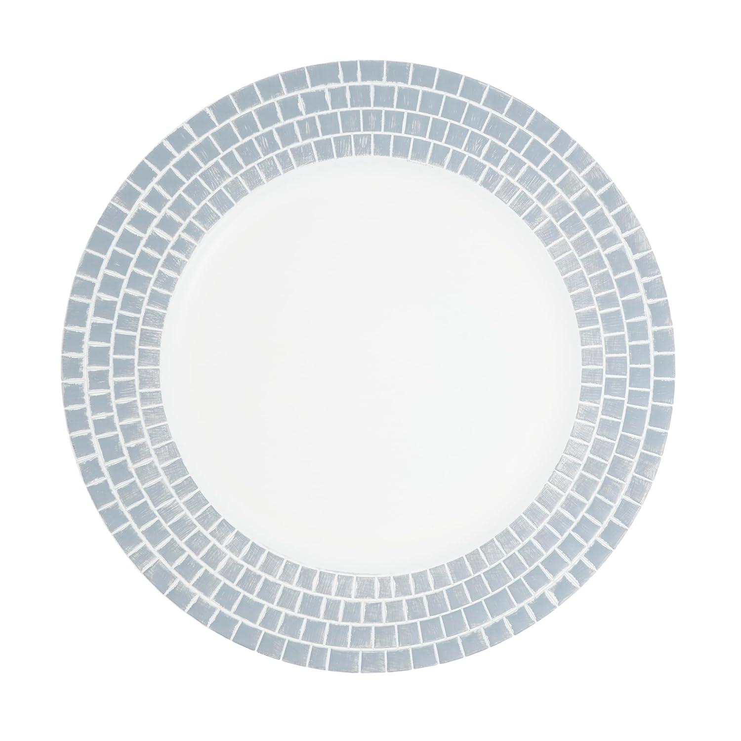 Saro Decorative Tile Edged Charger Plate (Set of 4) (Set of 4)