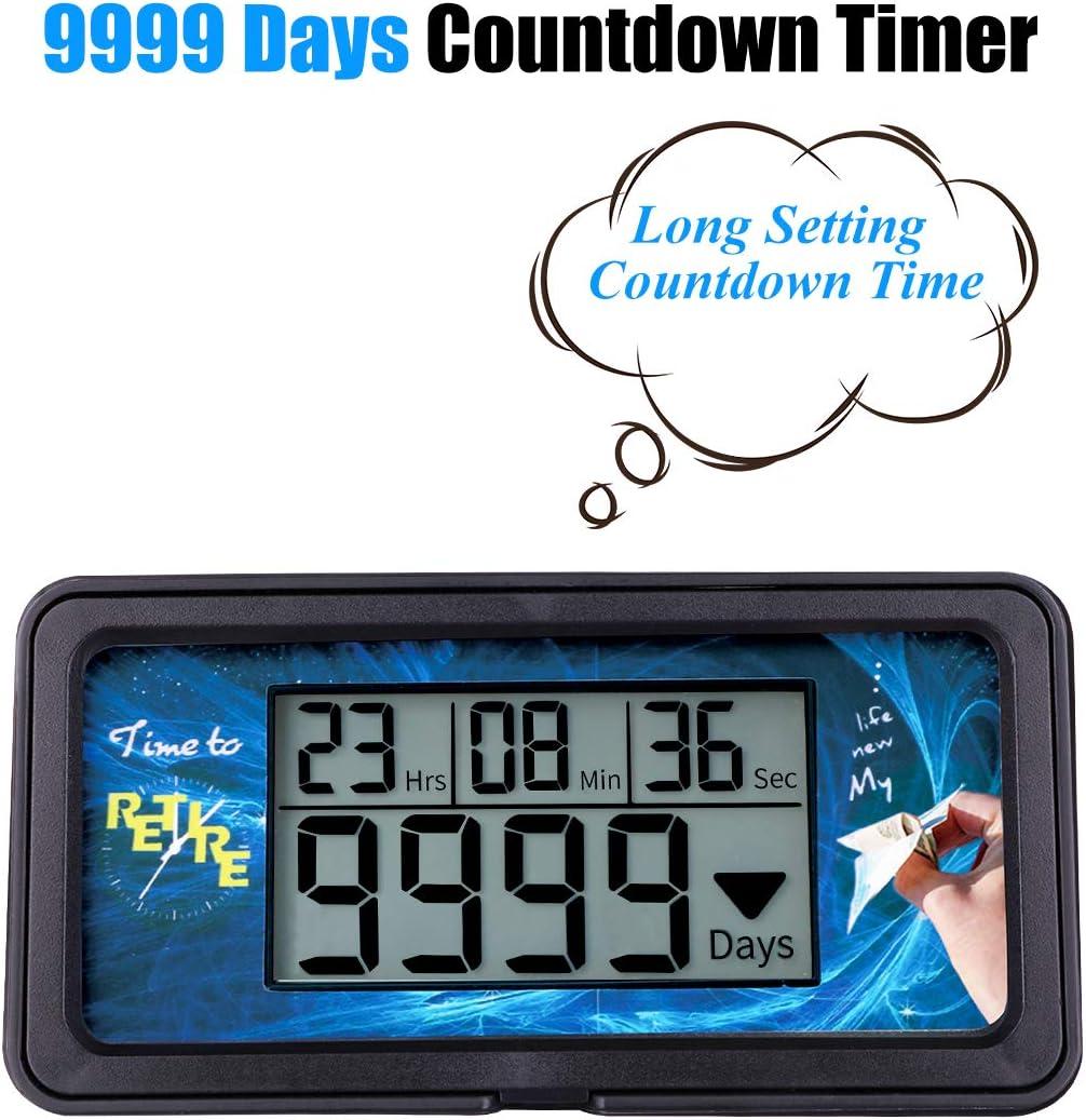 AIMILAR Digital Countdown Timer - 9999 Days Countdown with Backlight for Retirement, Wedding, Vacation, Christmas, New Baby, Classroom, Lab, Kitchen, Cooking