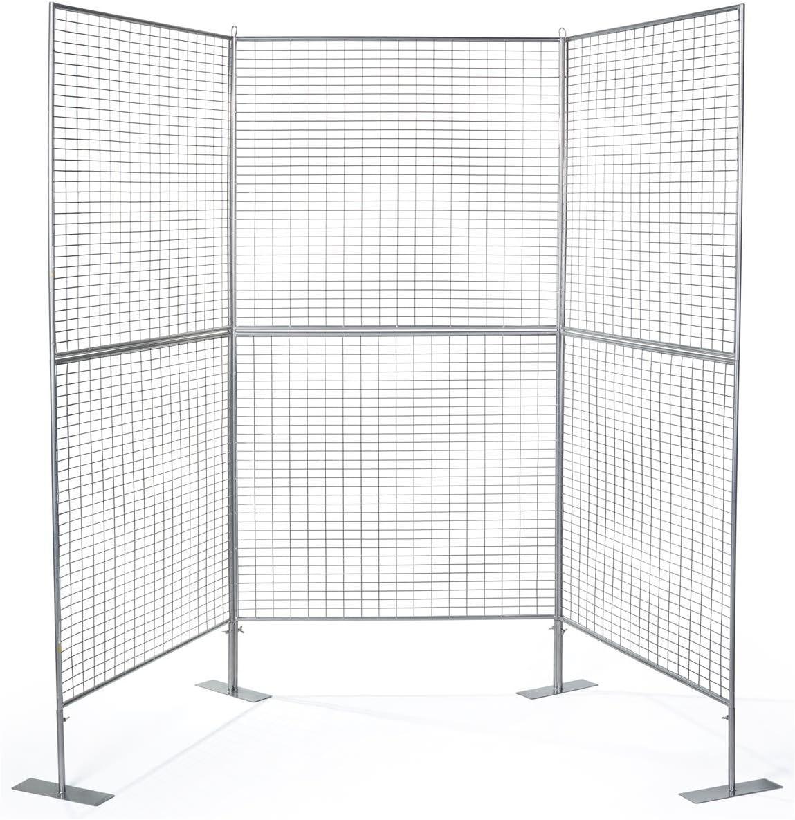 Displays2go Gridwall Panel for Art Work, Double Sided, Iron Build ? Silver Finish (AD3PNL)