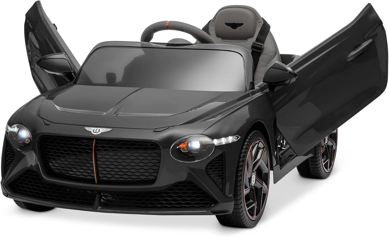 Kidzone Black 12V Bentley Bacalar Ride-On Car with Remote Control