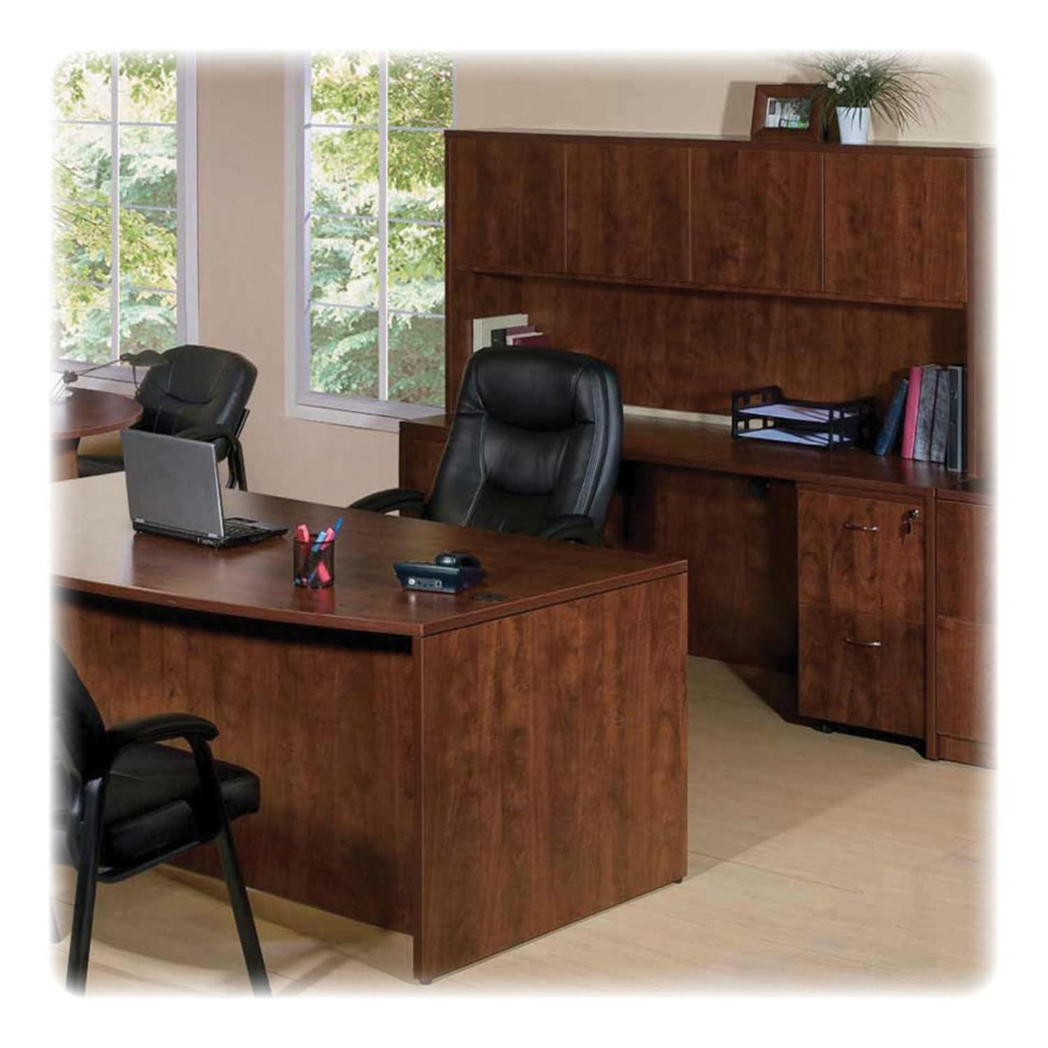 3 Drawers Vertical Wood Composite Lockable Filing Cabinet, Cherry