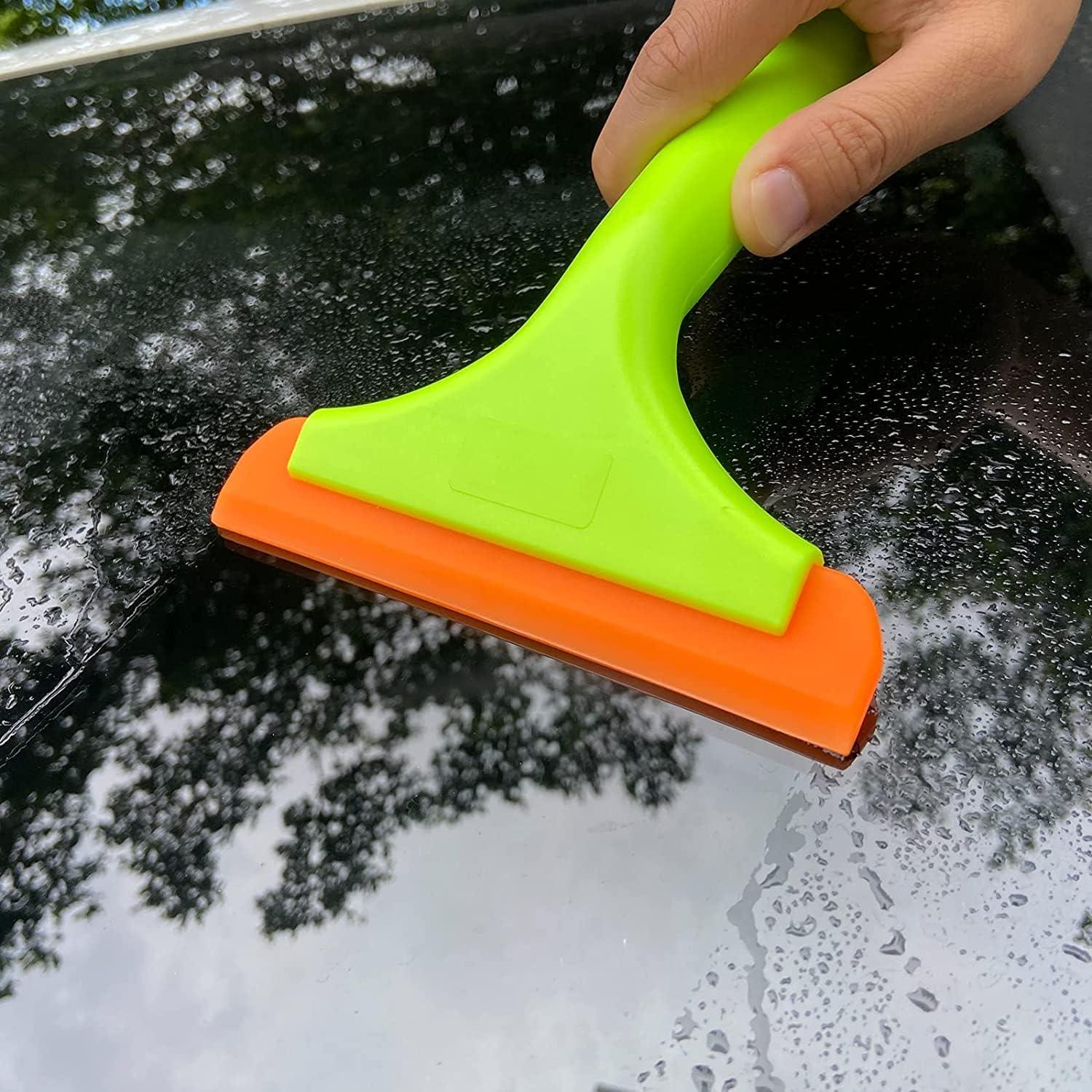 KeesonKimi Silicone Blade Small Squeegee, Shower Glass Squeegee, Window Tint Squeegee, for Window, Bathroom Mirrors, Shower Door and Car Windshield