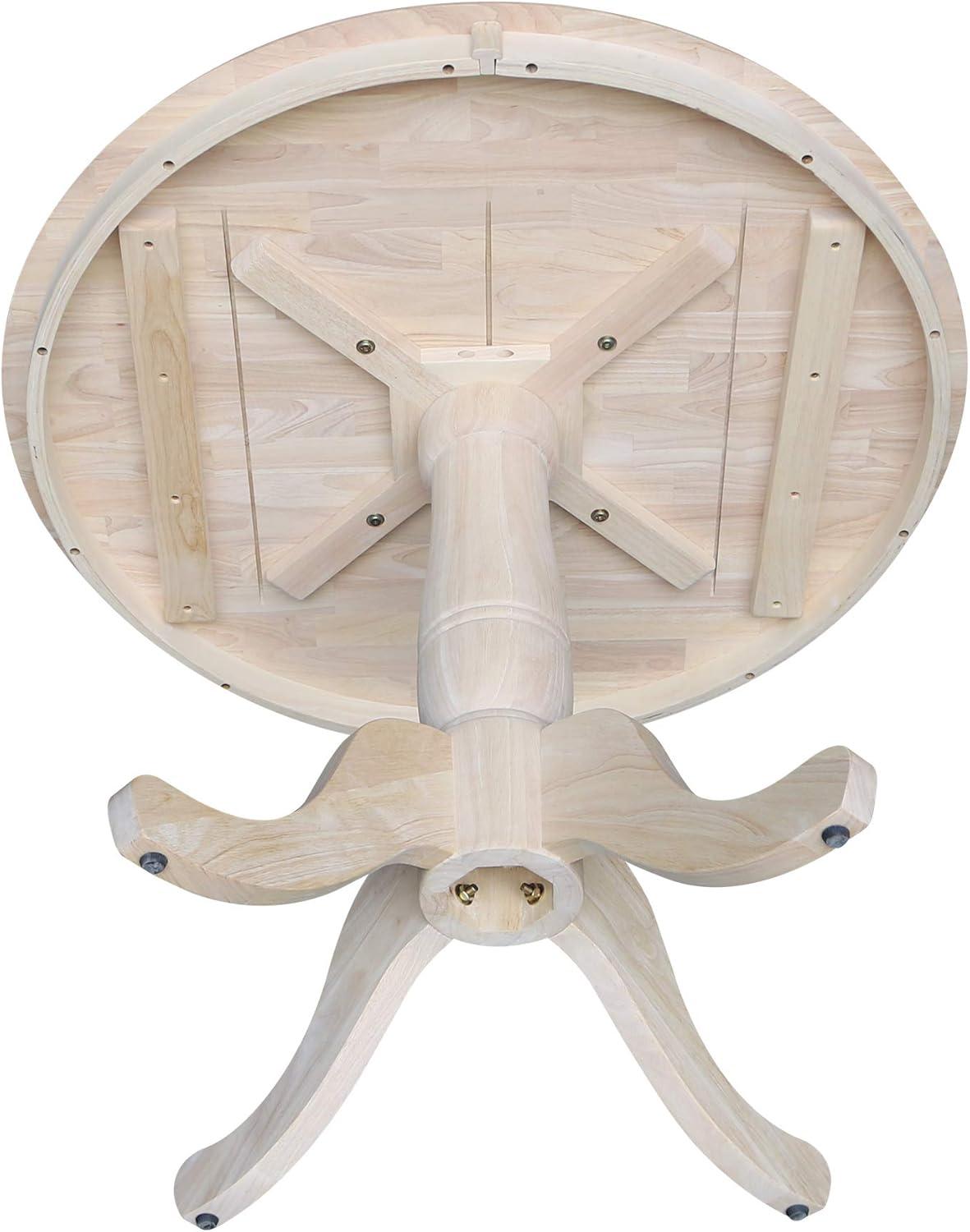 36" Round Top Pedestal Table Unfinished - International Concepts