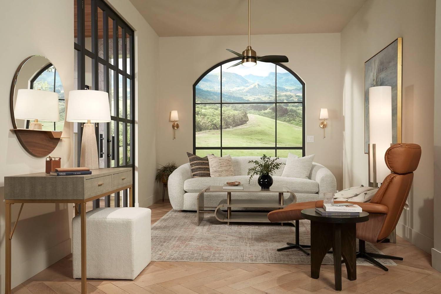 Possini Euro Design Loft Round Vanity Wall Mirror with Gold Shelf Modern Beveled Glass Brown Wood Frame 31 1/2" Wide for Bathroom