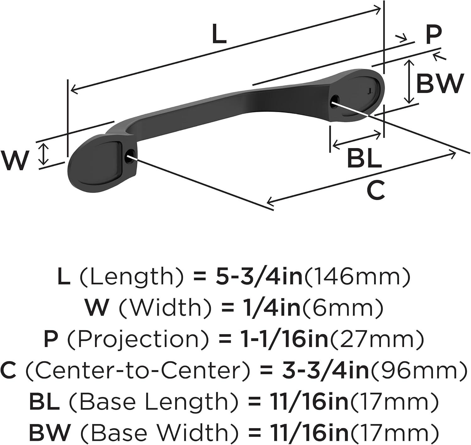 Ravino Matte Black 3-3/4 inch Cabinet Pull