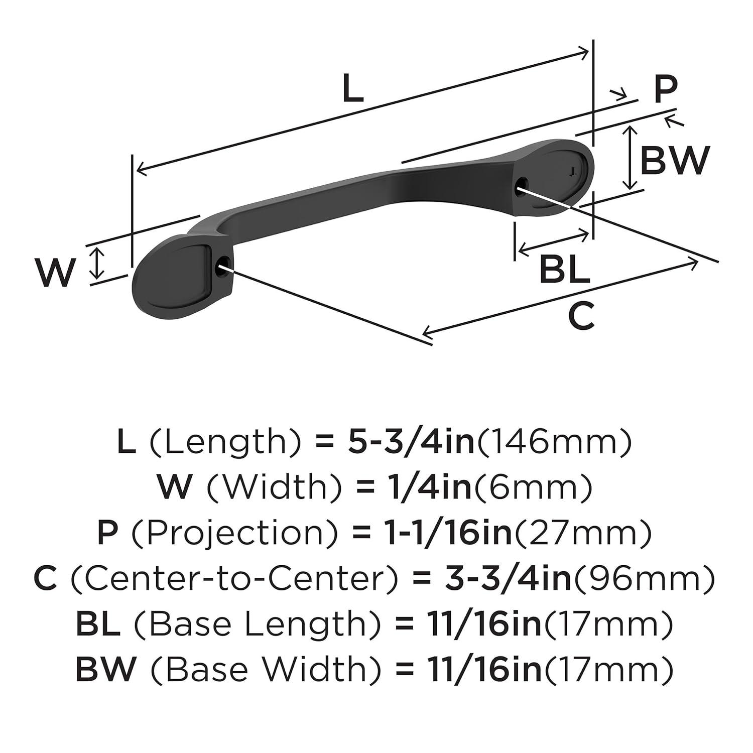 Ravino 3-3/4 inch (96mm) Center-to-Center Cabinet Pull