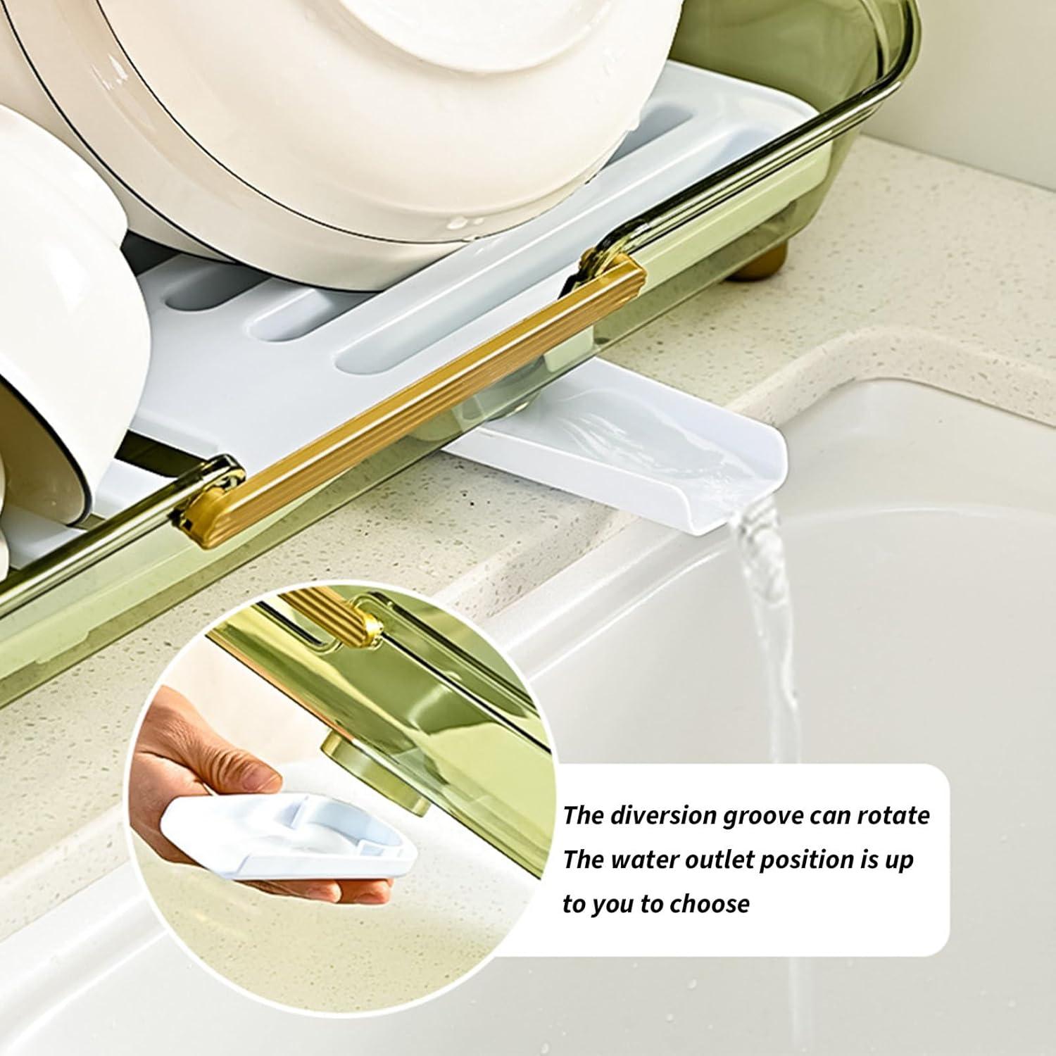 Summer Savings Rwvbm Dish Drying Rack With Drainboard Dish Drainers For Kitchen Counter With Sink Spout Dish Strainers With Utensil