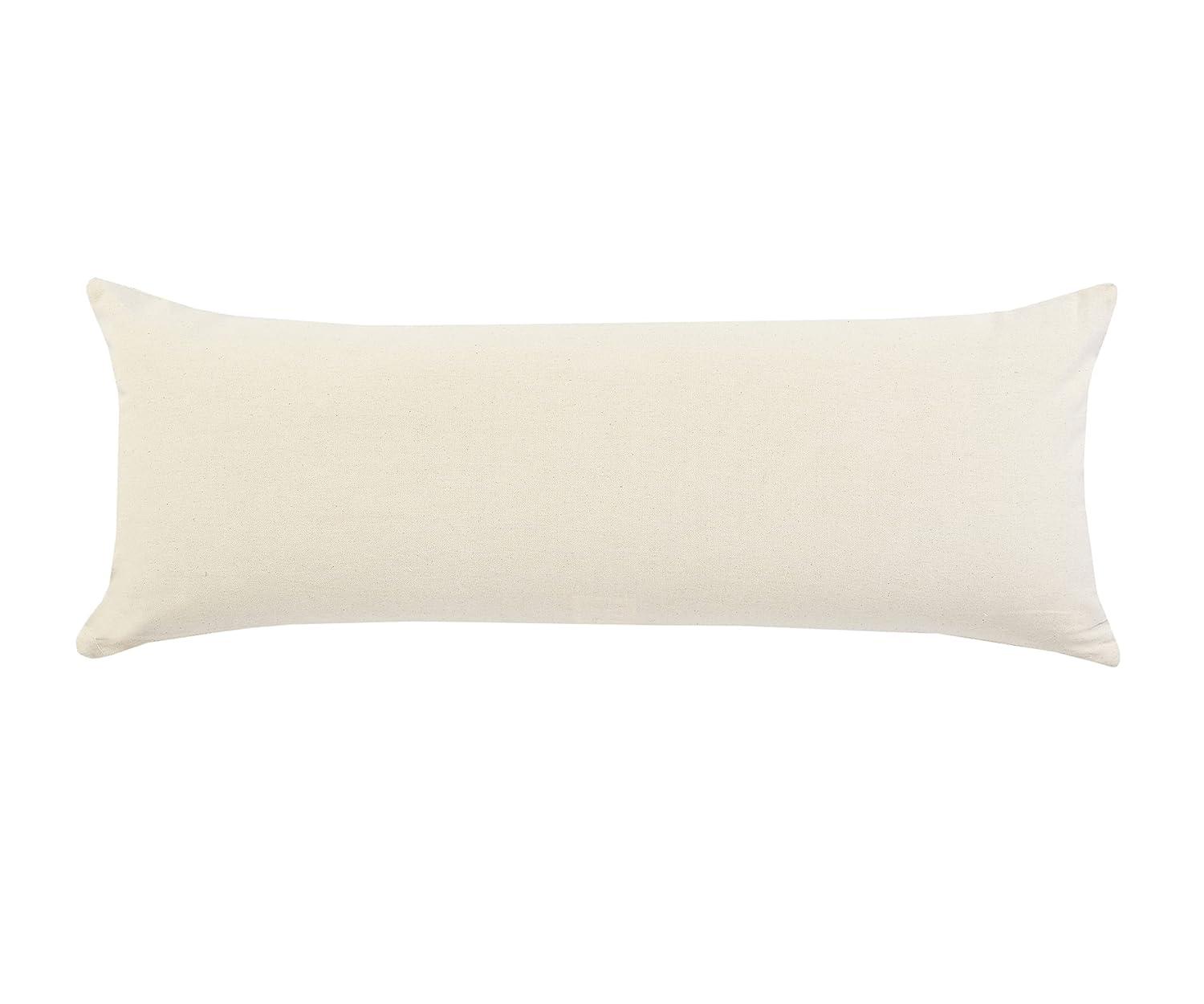 Ox Bay 14" x 36" Hand-stitched Purple/ White Stripe Organic Cotton Pillow Cover