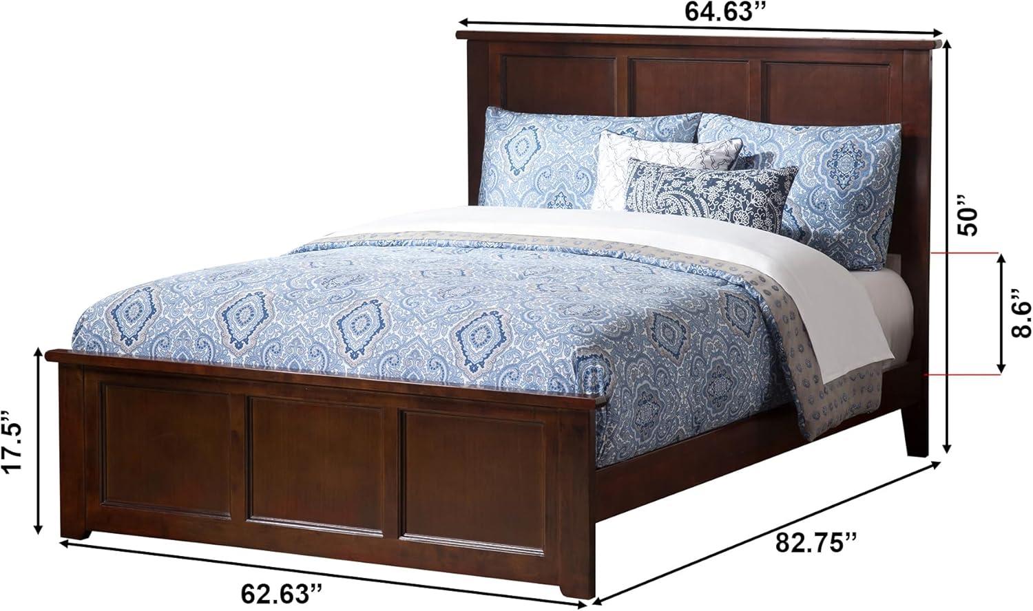Madison Solid Wood Low Profile Platform Bed with Matching Footboard