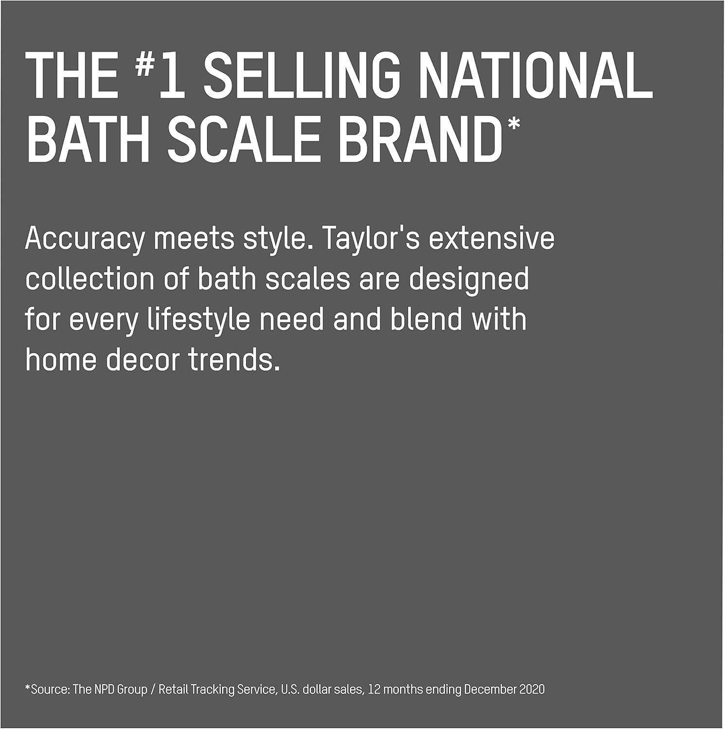 Taylor 400 lb Clear Glass and Chrome Digital Bathroom Scale