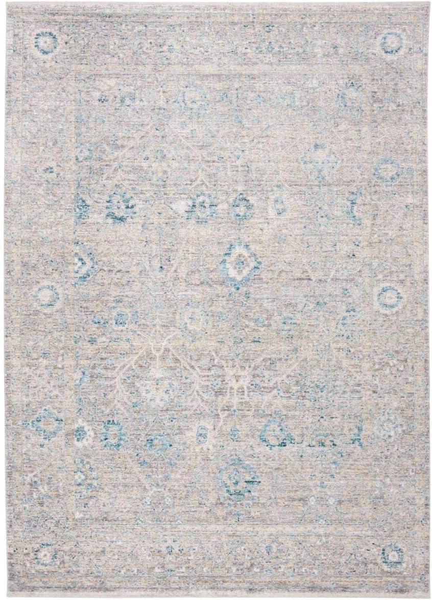 SAFAVIEH Dream Giles Floral Area Rug, Grey/Turquoise, 2'6" x 4'