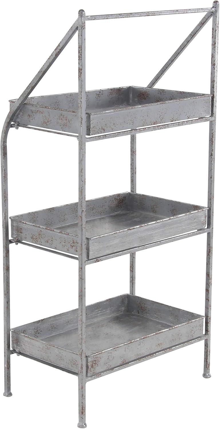 Deco 79 Plantstand, 11" W x 39" H, Gray