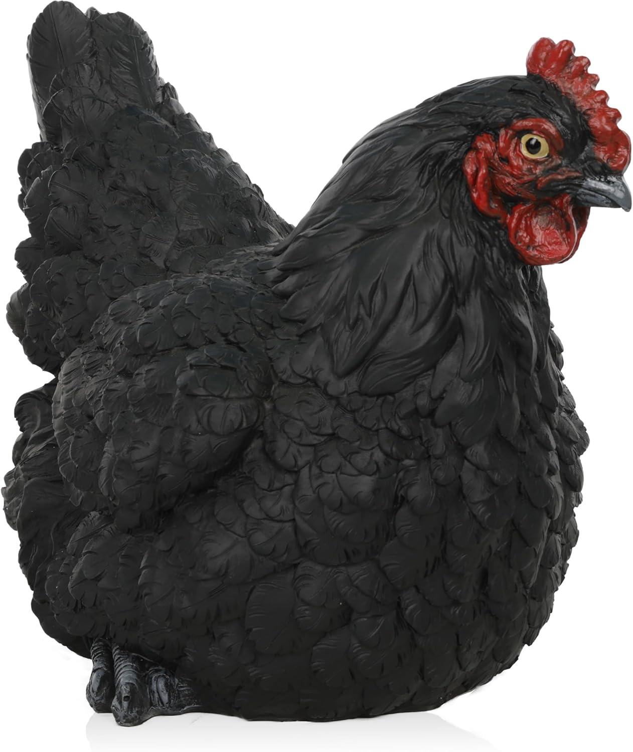 Alpine 8"H Indoor/Outdoor Resting Hen Garden Statue