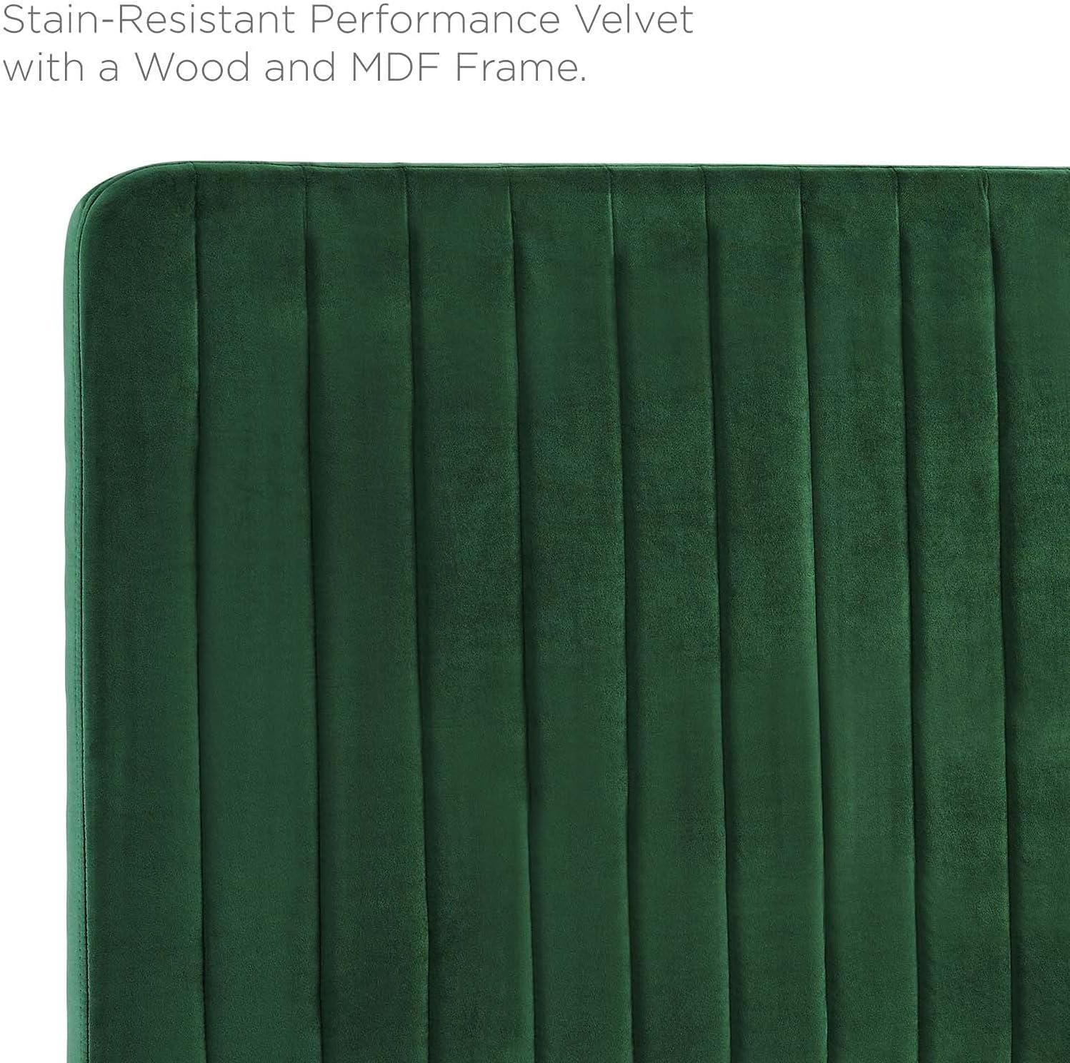 Milenna Channel Tufted Performance Velvet Headboard