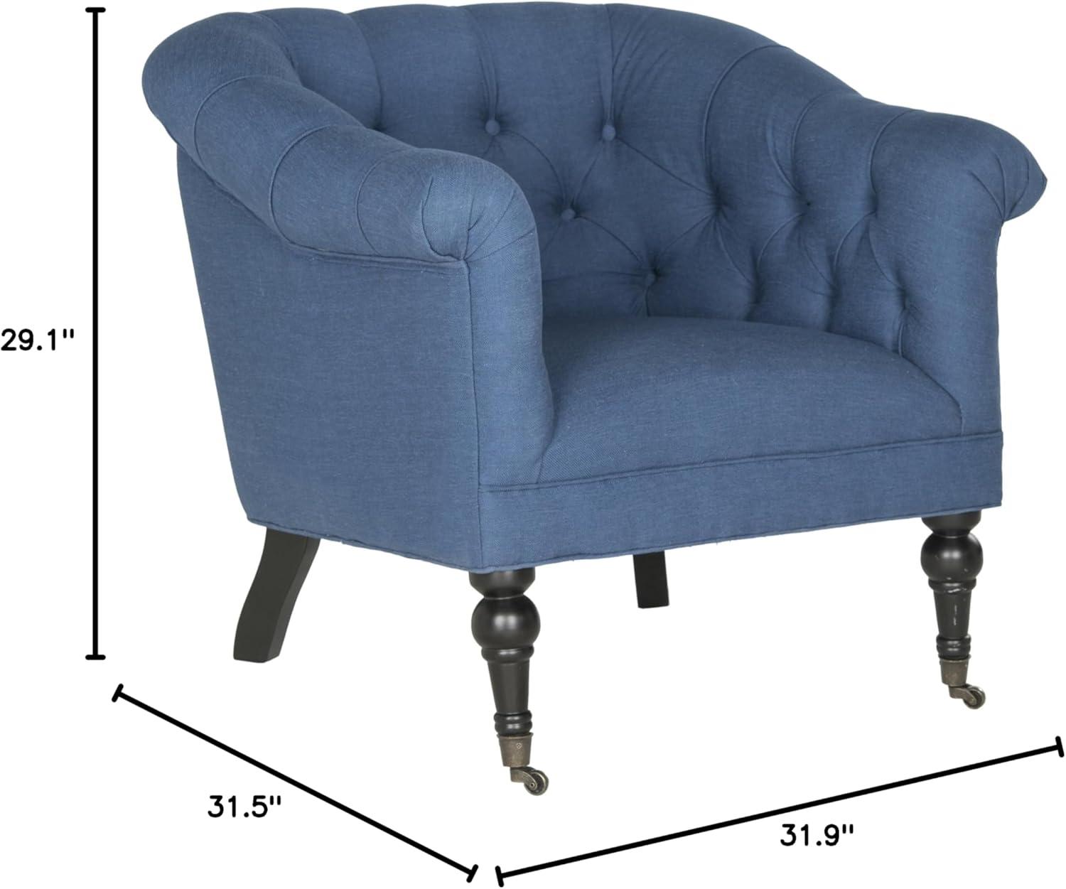 SAFAVIEH Nicolas Tufted Club Chair Steel Blue