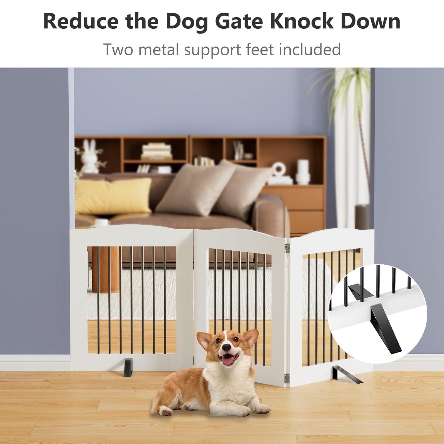 Archie & Oscar™ Freestanding Dog Gates, Foldable Dog Fence Indoor For Stairs, Doorways